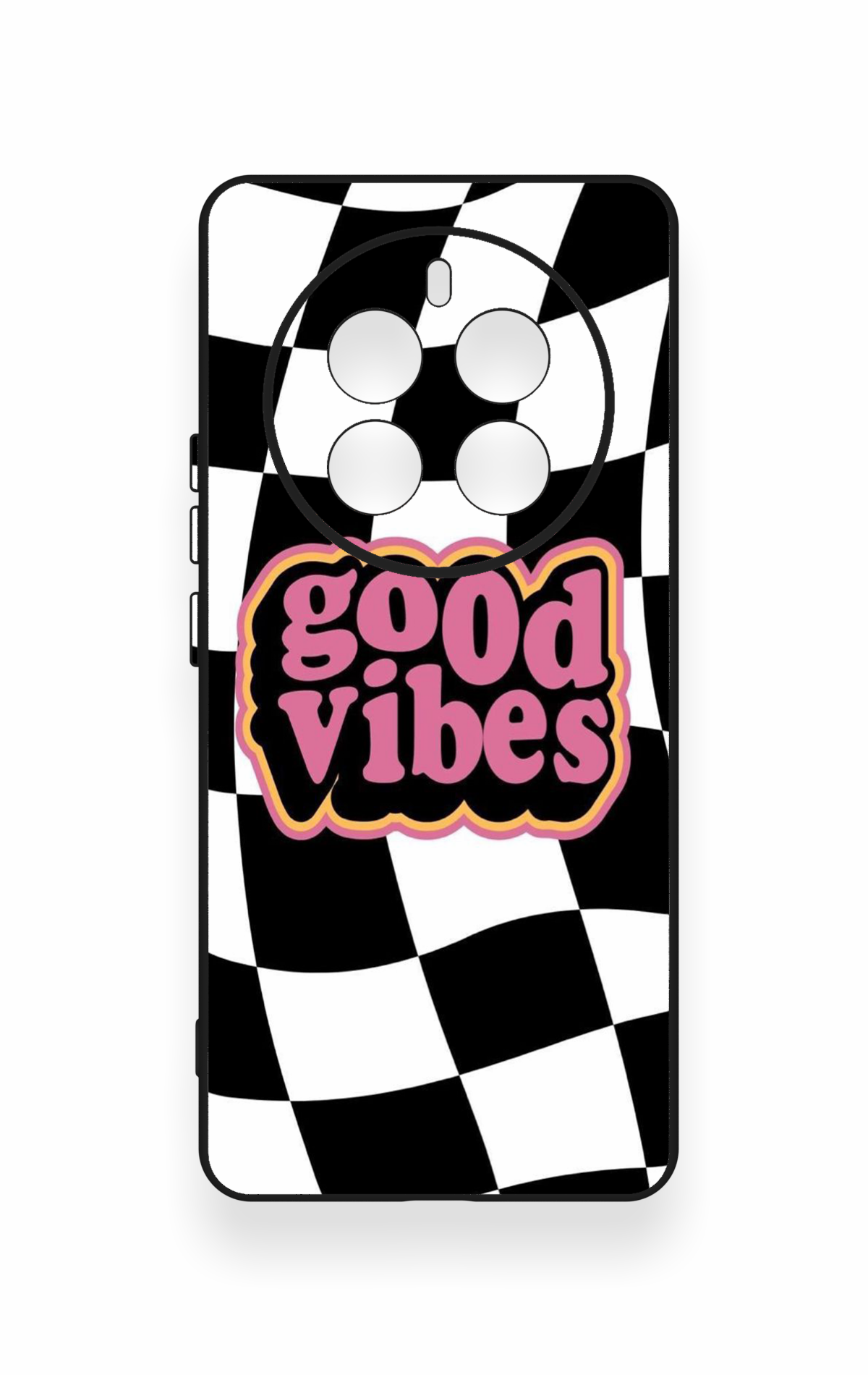 Realme 12 Pro Uyumlu Black Good Vibes Desenli Silikon Kılıf