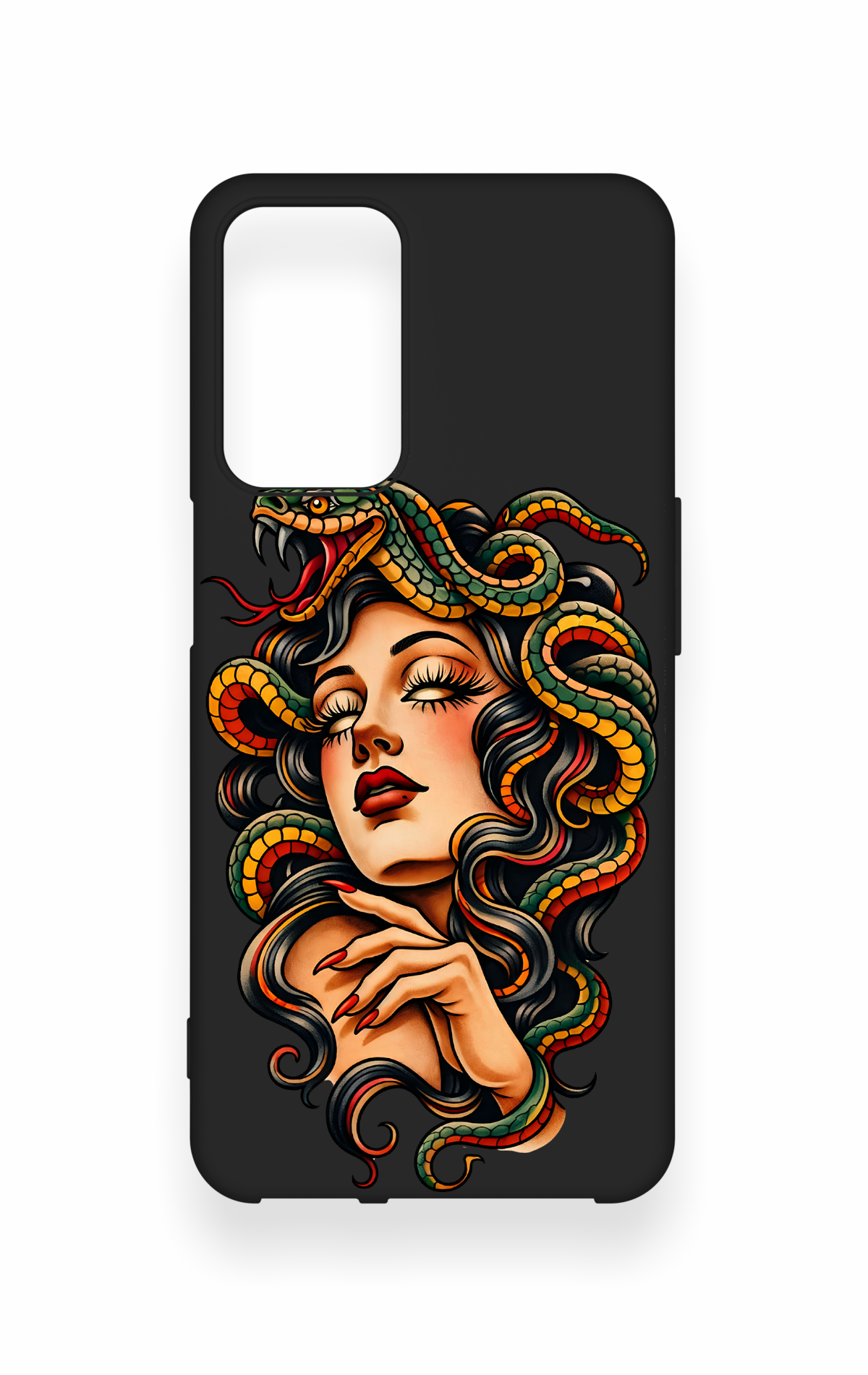 Oppo A16 Uyumlu Medusa Desenli Silikon Kılıf
