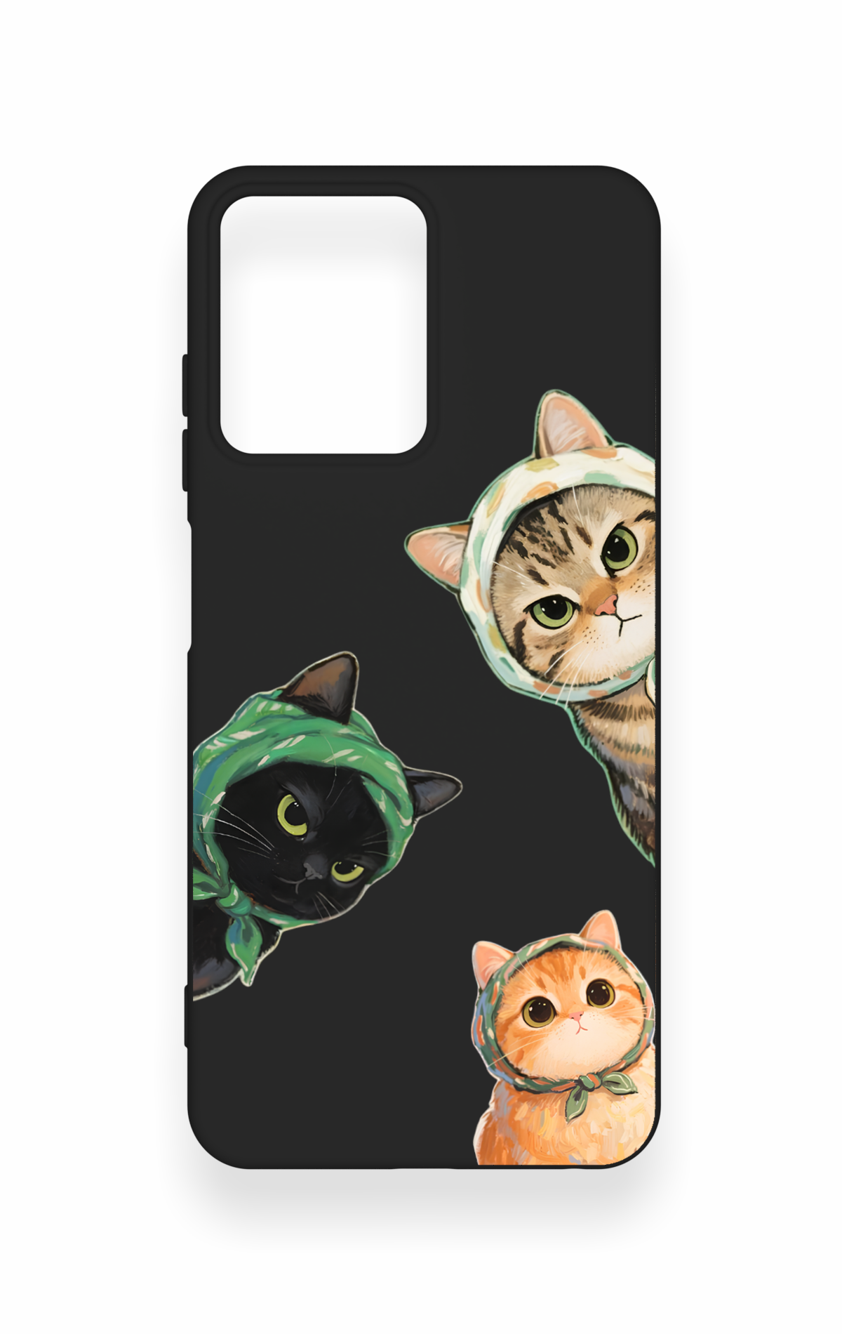 Casper Via M40 Uyumlu Kedi Ekibi Desenli Silikon Kılıf