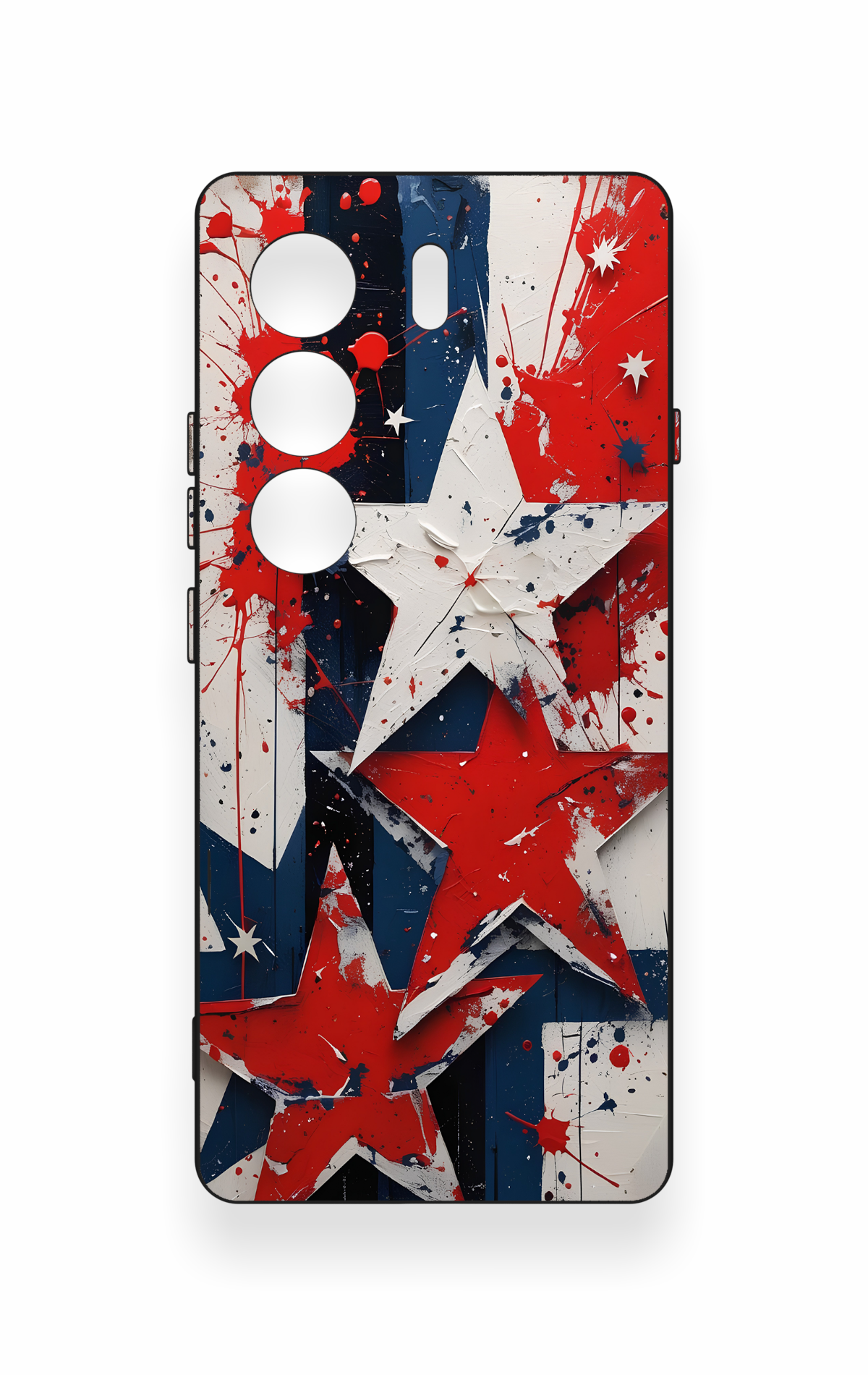 Tecno Camon 40 4G Uyumlu Star Flag Desenli Silikon Kılıf