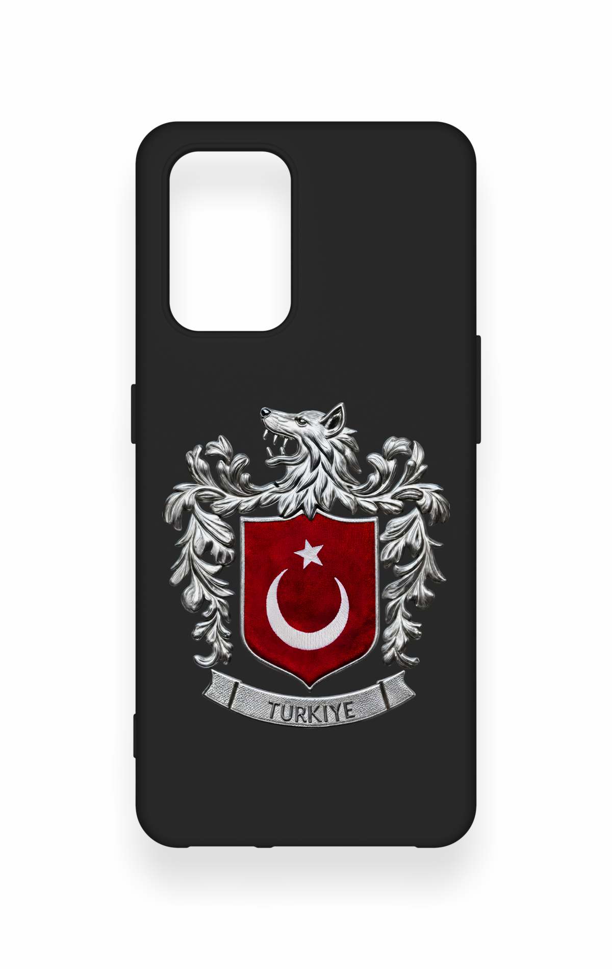 Oppo-A74 Uyumlu Türk Arma Desenli Silikon Kılıf