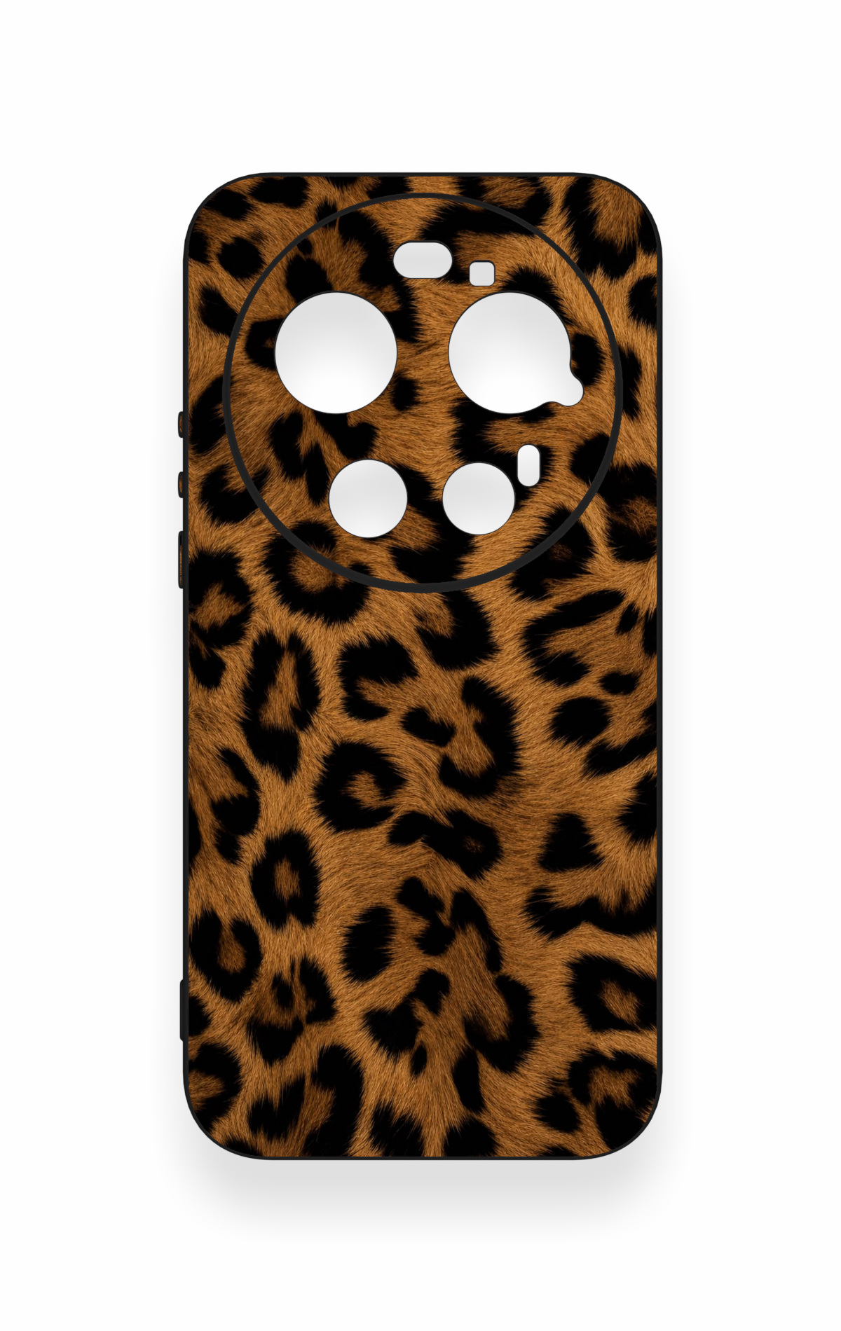 Xiaomi Mi 17 Ultra Uyumlu Koyu Leopar Deri Desenli Silikon Kılıf