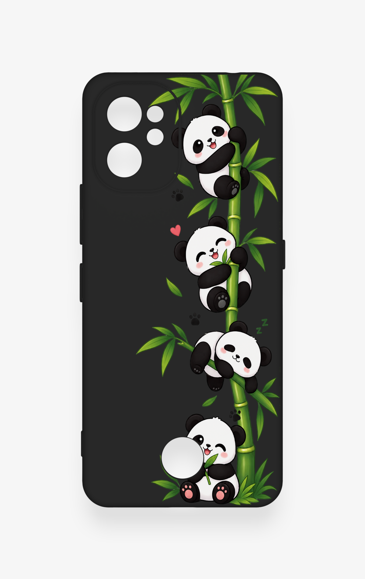 Reeder S19 Max Pro Uyumlu Sevimli Panda Bambu Desenli Silikon Kılıf