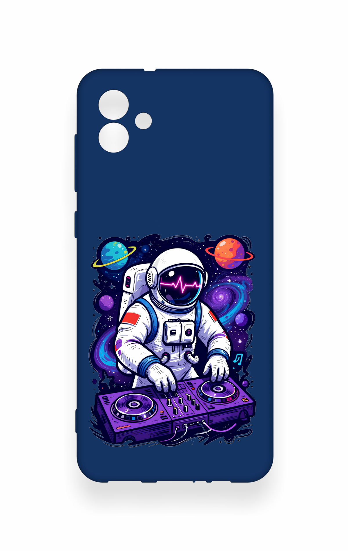 Samsung A04 Uyumlu Astronot DJ Desenli Silikon Kılıf