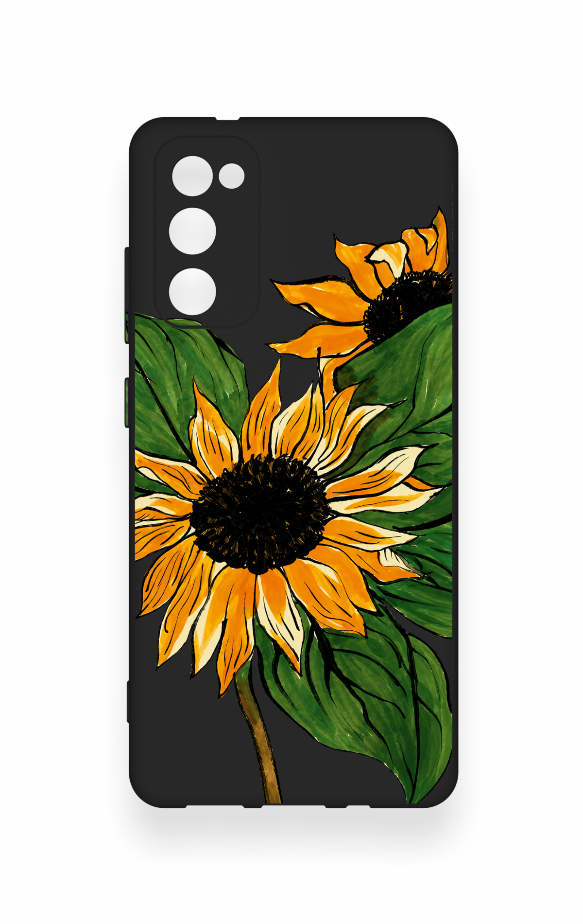 Samsung S20Fe Uyumlu Ay Çiçeği Desenli Silikon Kılıf