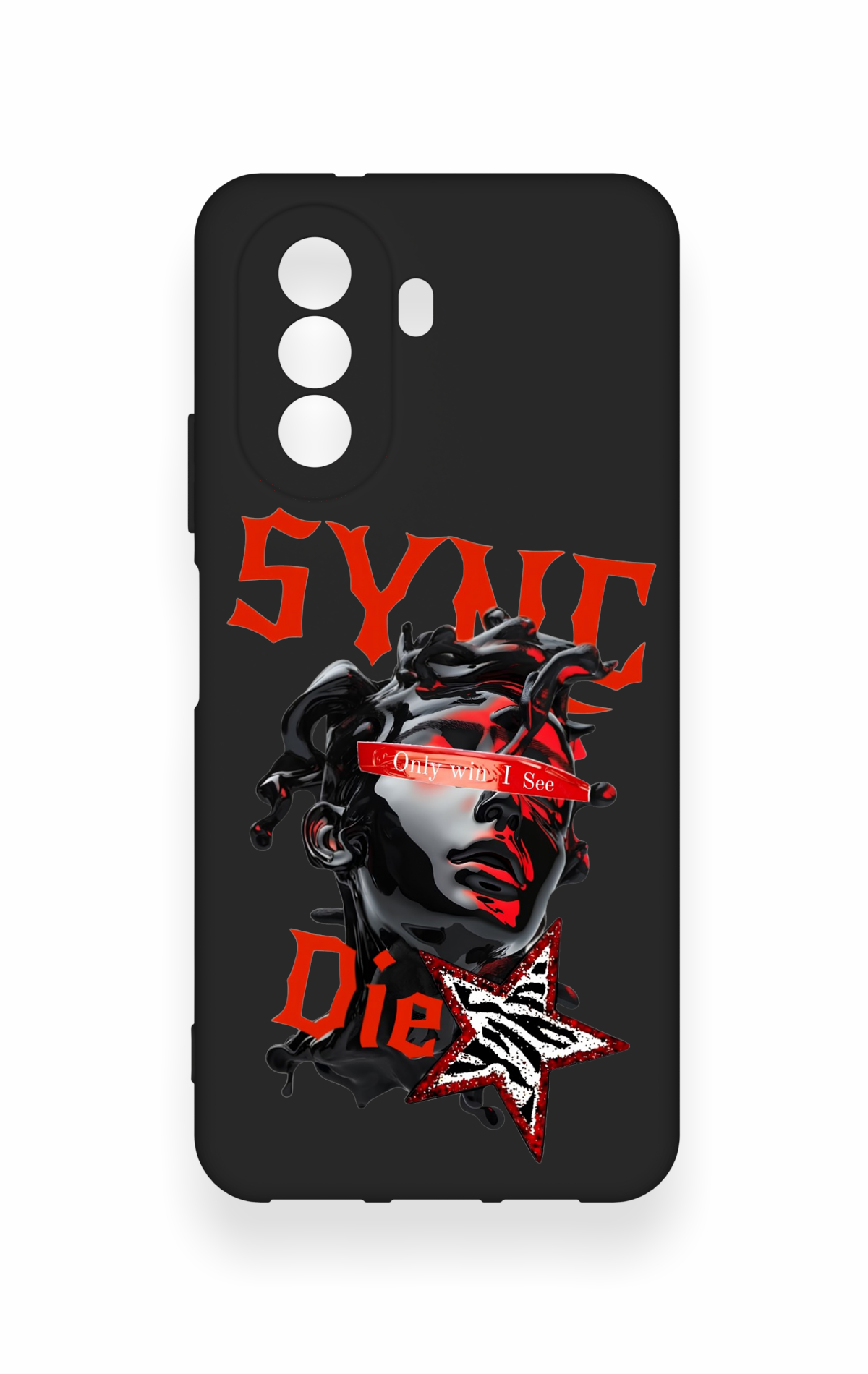 Huawei Nova Y70 Uyumlu Sync Die Desenli Silikon Kılıf