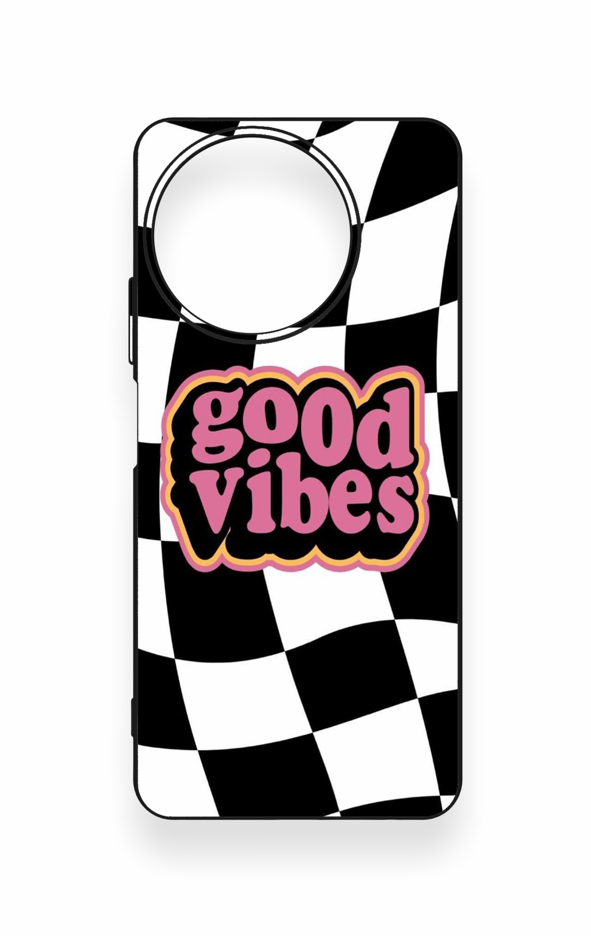 Realme 11 Uyumlu Black Good Vibes Desenli Silikon Kılıf