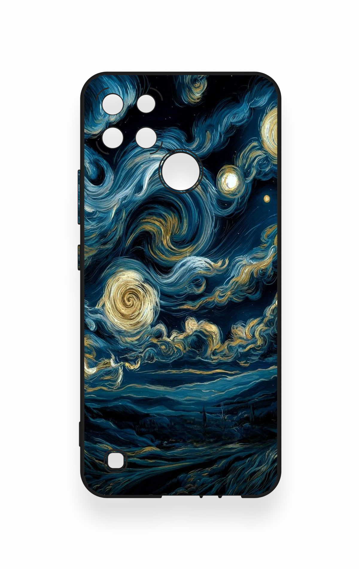 Realme C21Y Uyumlu Yıldızlı Gece Desenli Silikon Kılıf