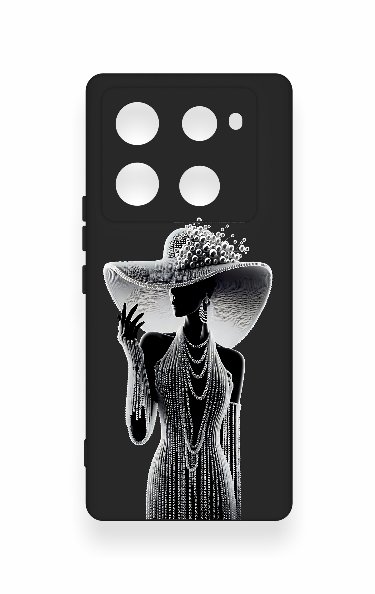 İnfinix Note 40 Pro Uyumlu Lady Desenli Silikon Kılıf