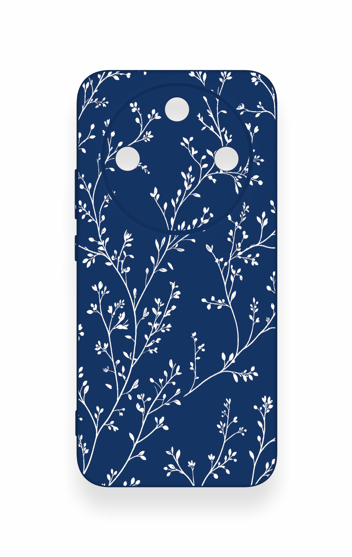 Honor Magic 8 Lite Uyumlu İnce Yaprak Dalı Desenli Silikon Kılıf