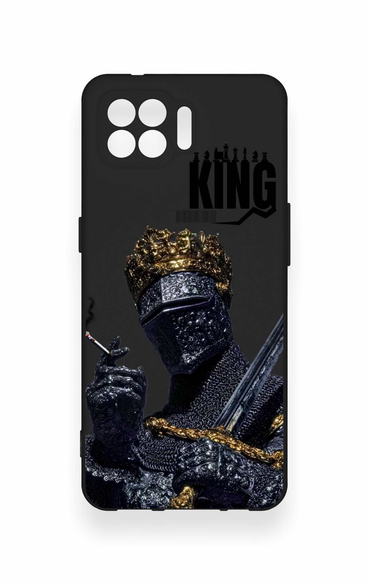 Oppo Reno 4 Lite Uyumlu King Desenli Silikon Kılıf