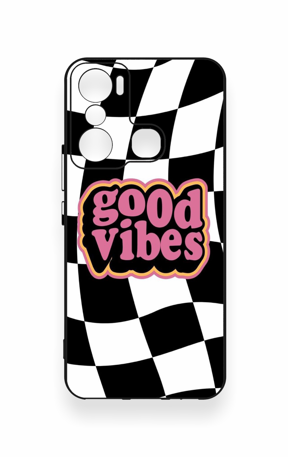 İnfinix Hot 20i Uyumlu Black Good Vibes Desenli Silikon Kılıf