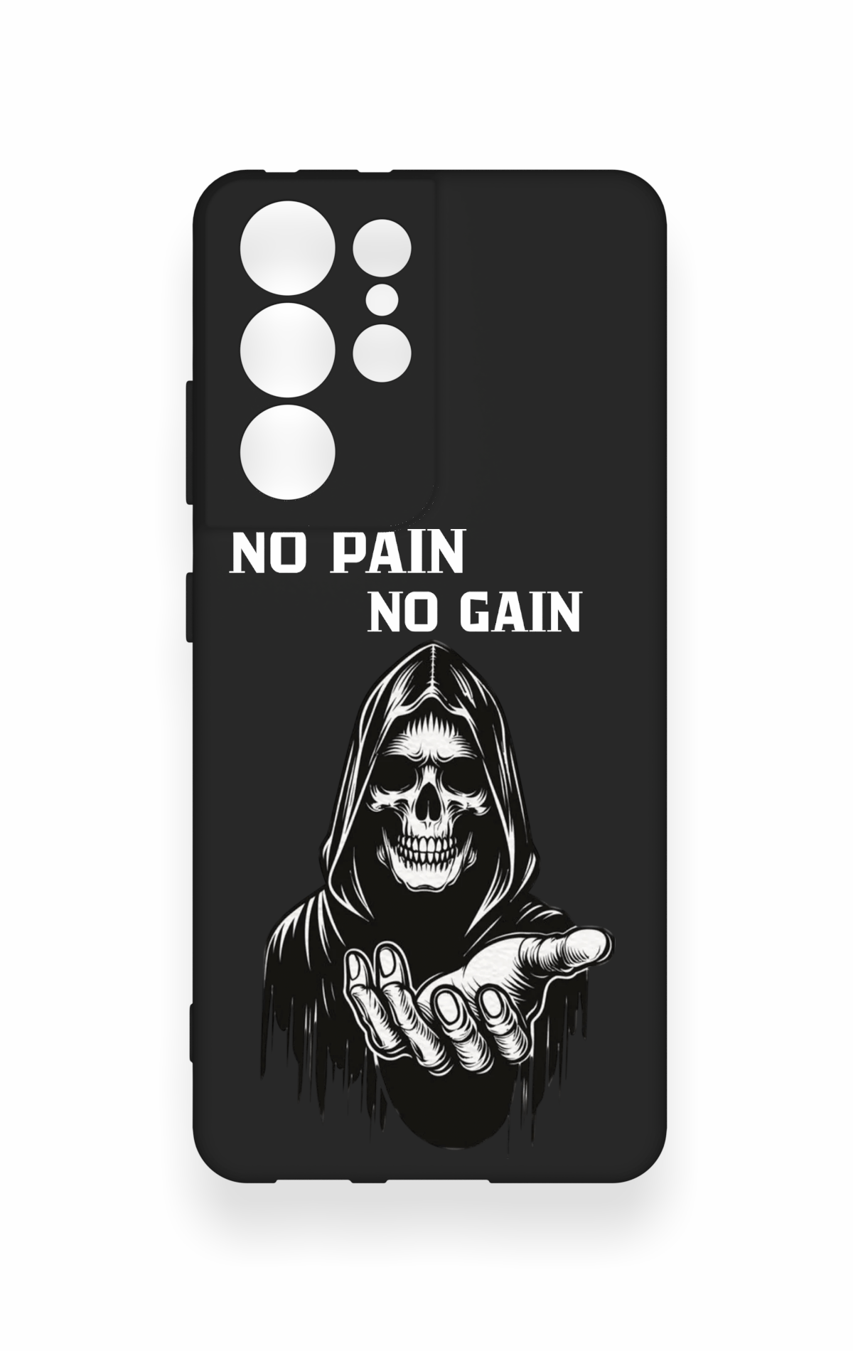 Samsung S21 Ultra Uyumlu No Pain No Gain Desenli Silikon Kılıf