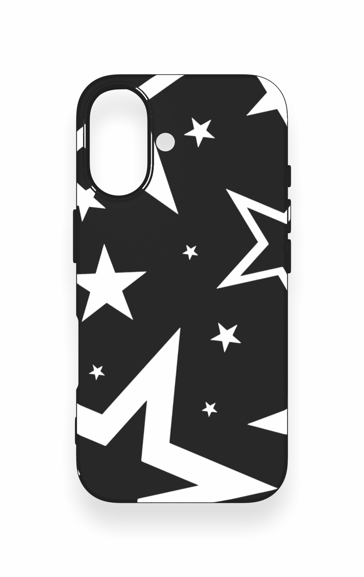 iPhone 16 Uyumlu Siyah Mega Star Desenli Silikon Kılıf