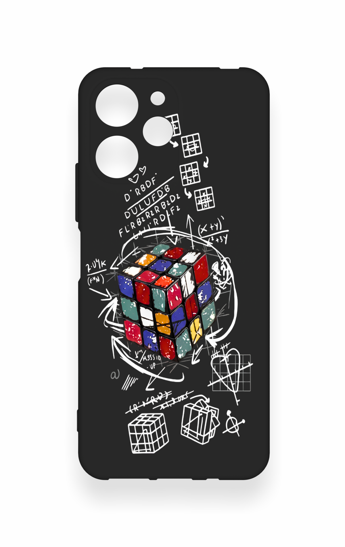 Redmi 12 Uyumlu Rubik Küb Desenli Silikon Kılıf