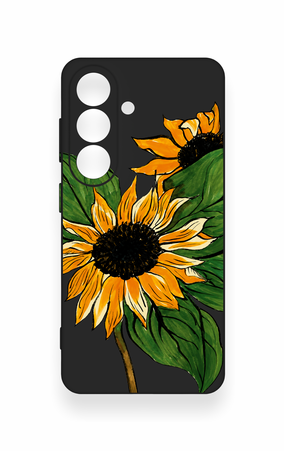 Samsung S26 Uyumlu Ay Çiçeği Desenli Silikon Kılıf