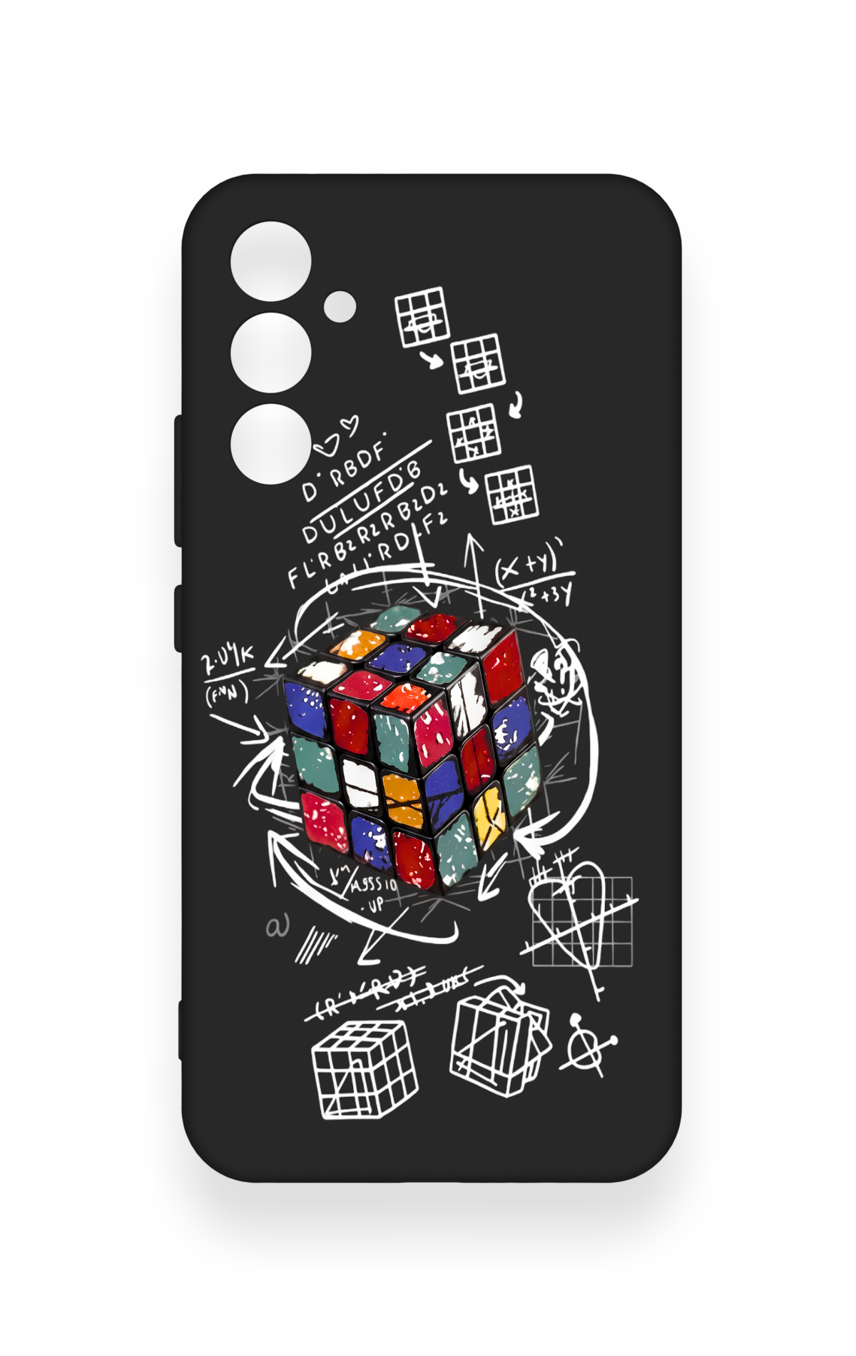 Samsung A34 Uyumlu Rubik Küb Desenli Silikon Kılıf
