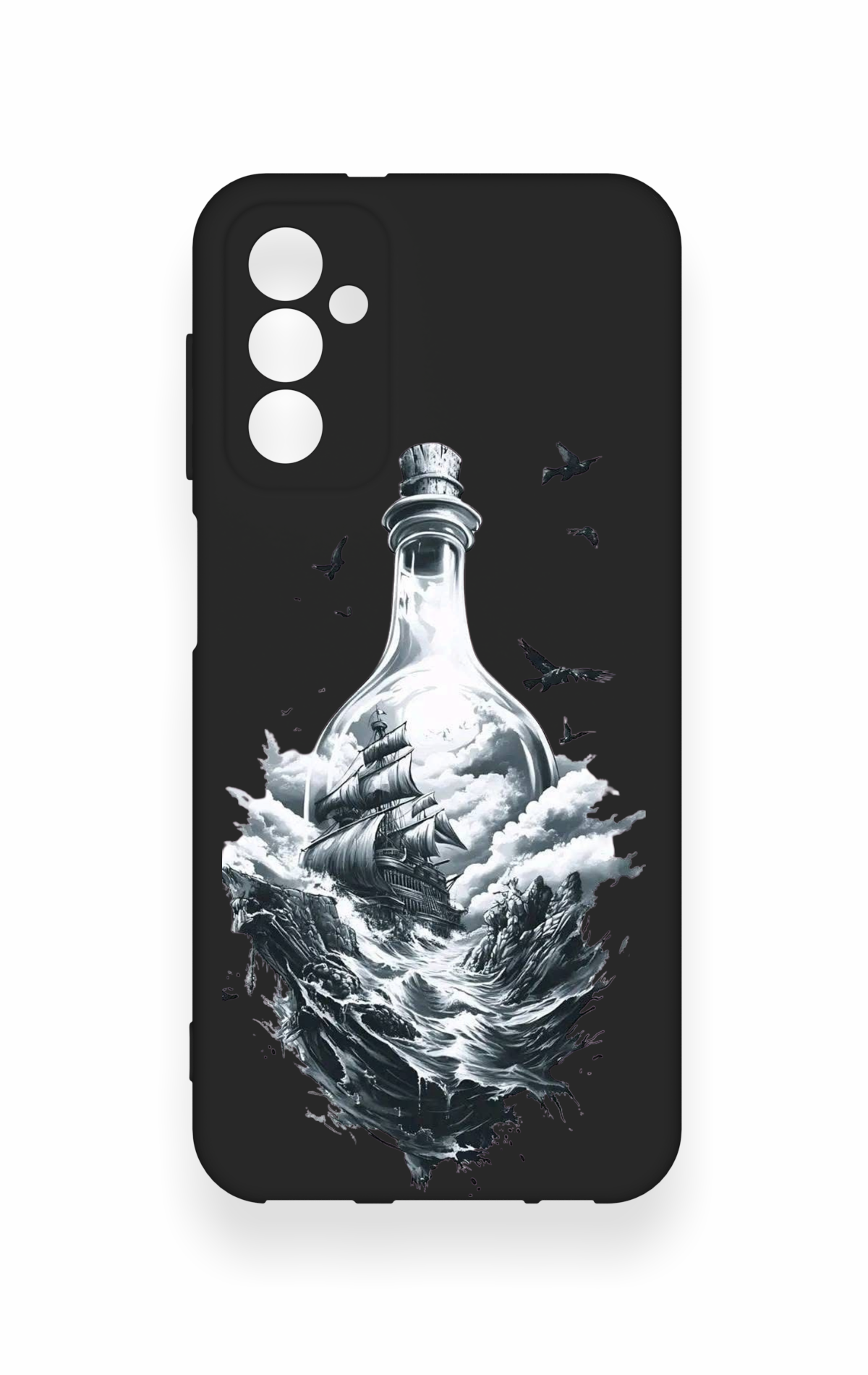 Samsung M13 Uyumlu Secret Sea Desenli Silikon Kılıf
