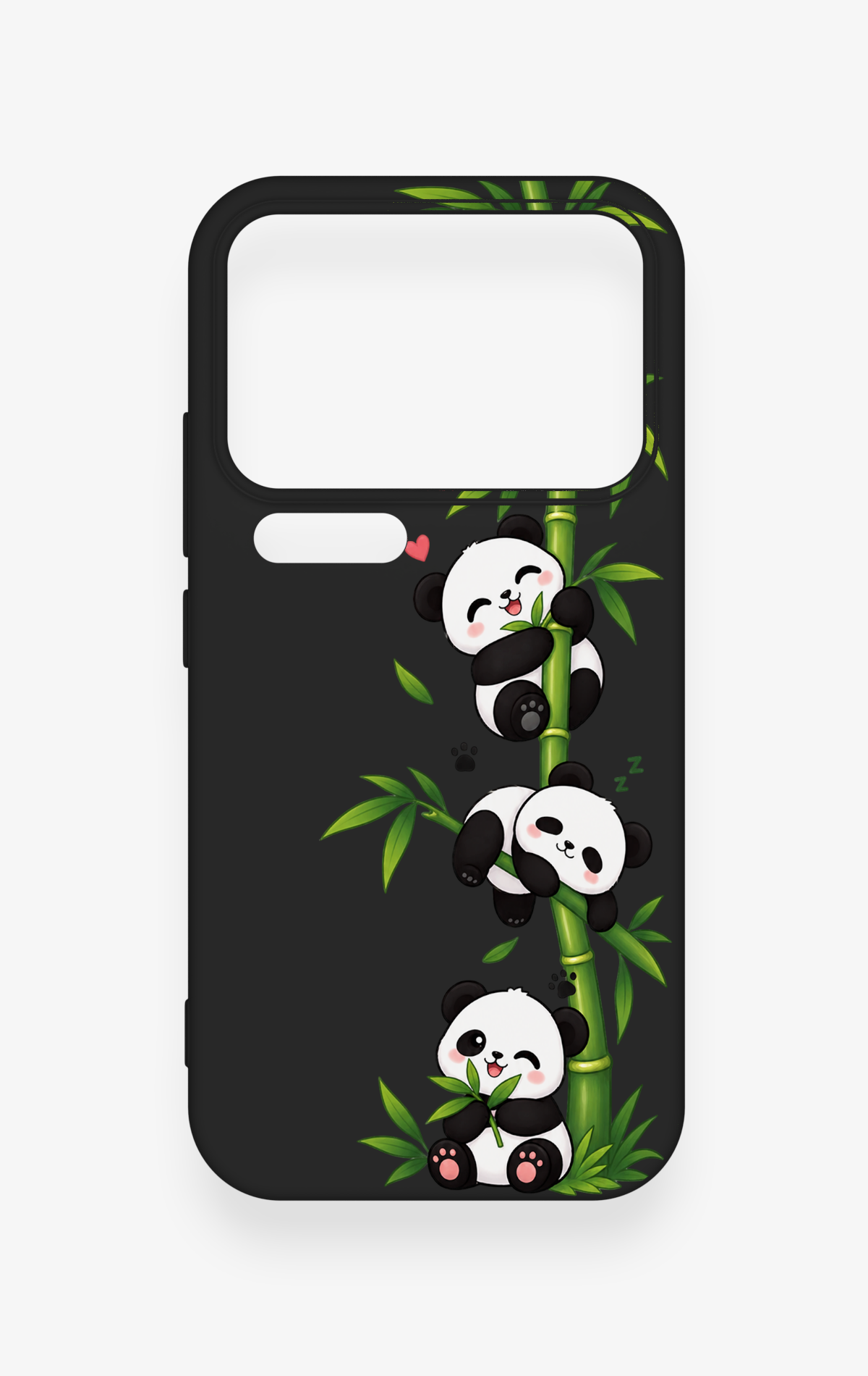 Xiaomi Mi 17 Pro 5G Uyumlu Sevimli Panda Bambu Desenli Silikon Kılıf