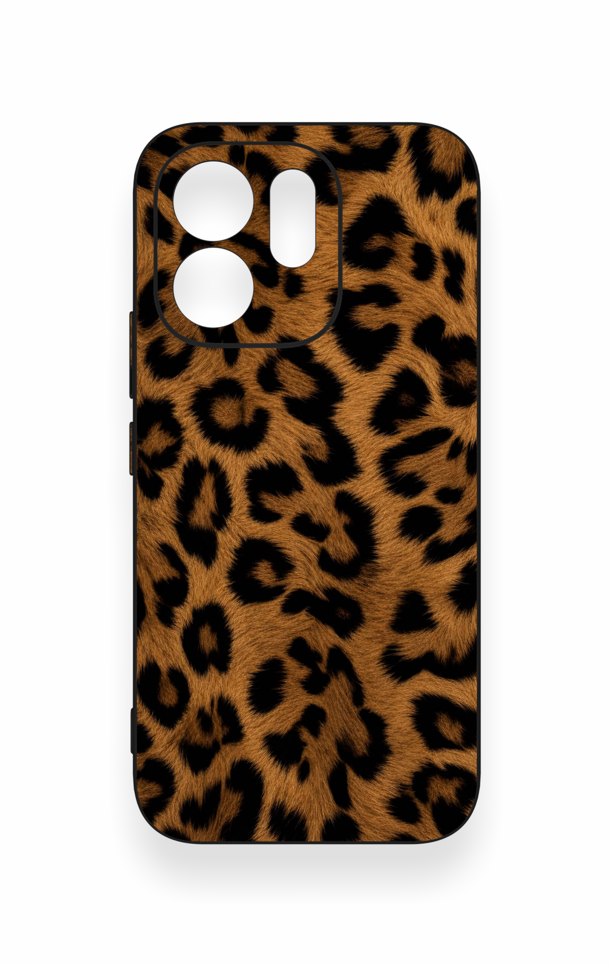 Vivo V70 5G Uyumlu Koyu Leopar Deri Desenli Silikon Kılıf