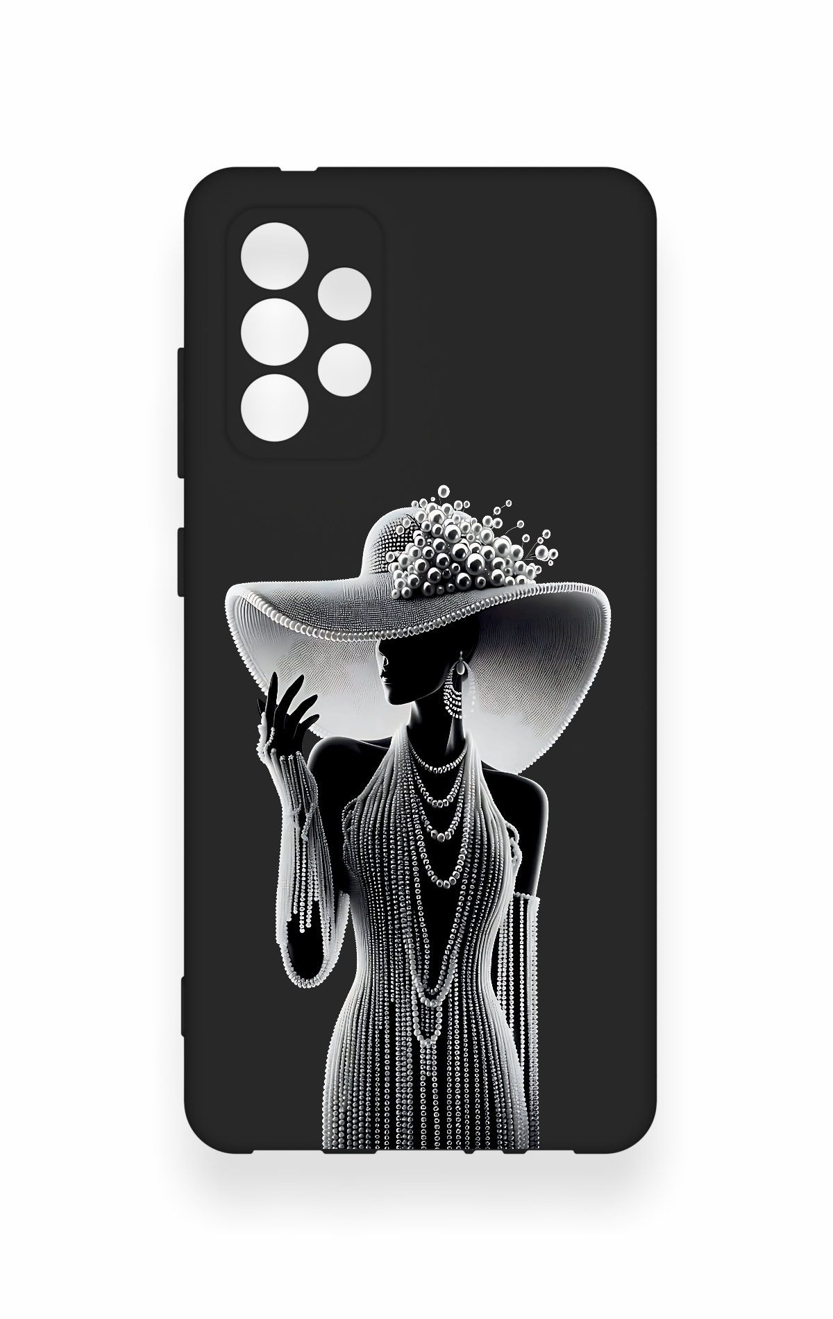 Samsung-A72 Uyumlu Lady Desenli Silikon Kılıf