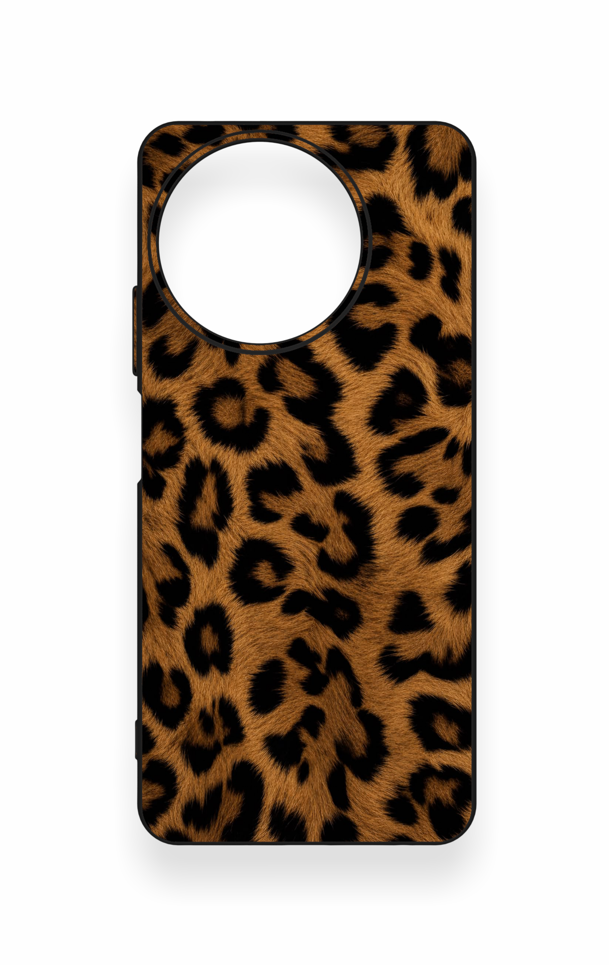 Realme 11 Uyumlu Koyu Leopar Deri Desenli Silikon Kılıf