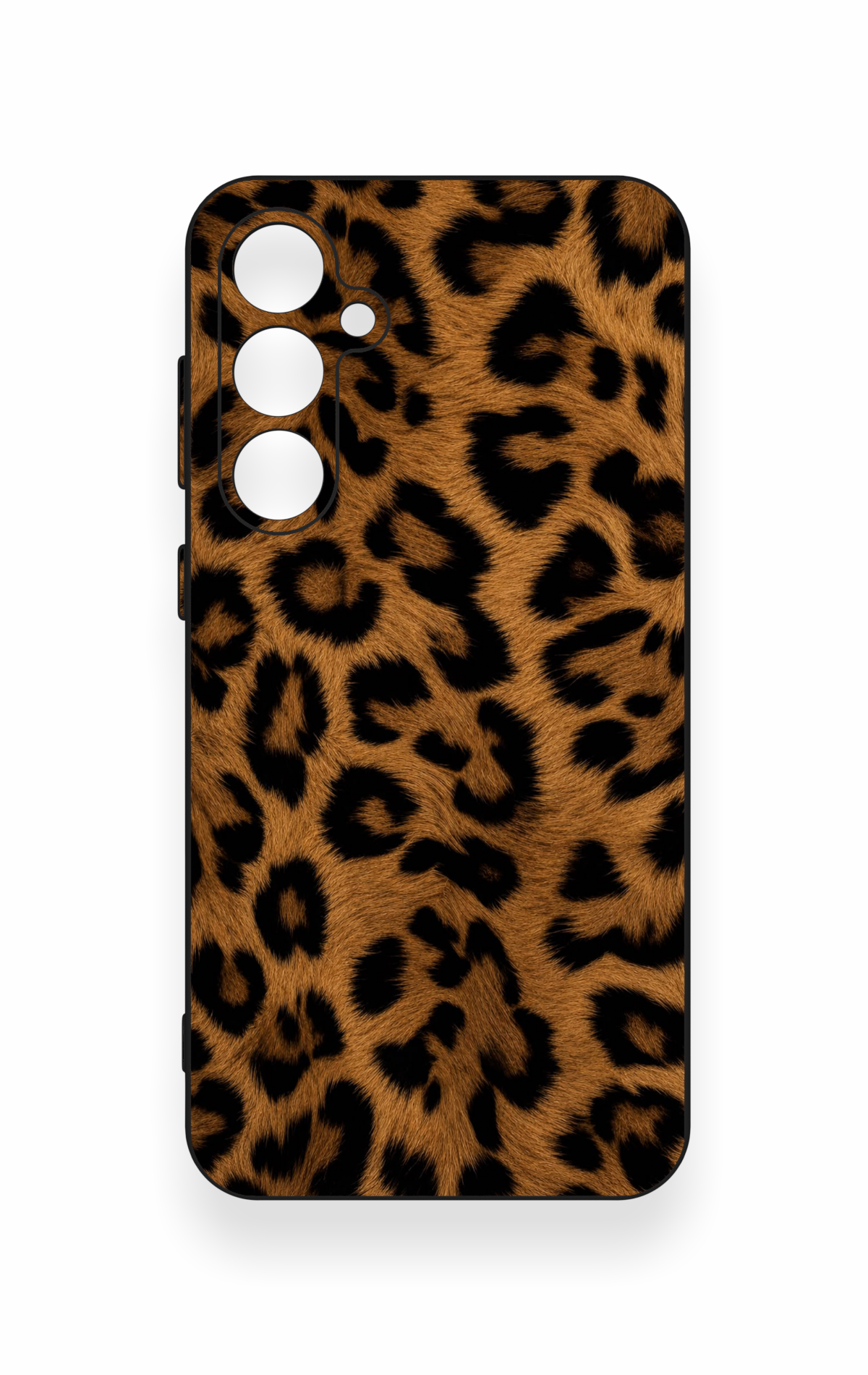 Samsung S23Fe Uyumlu Koyu Leopar Deri Desenli Silikon Kılıf