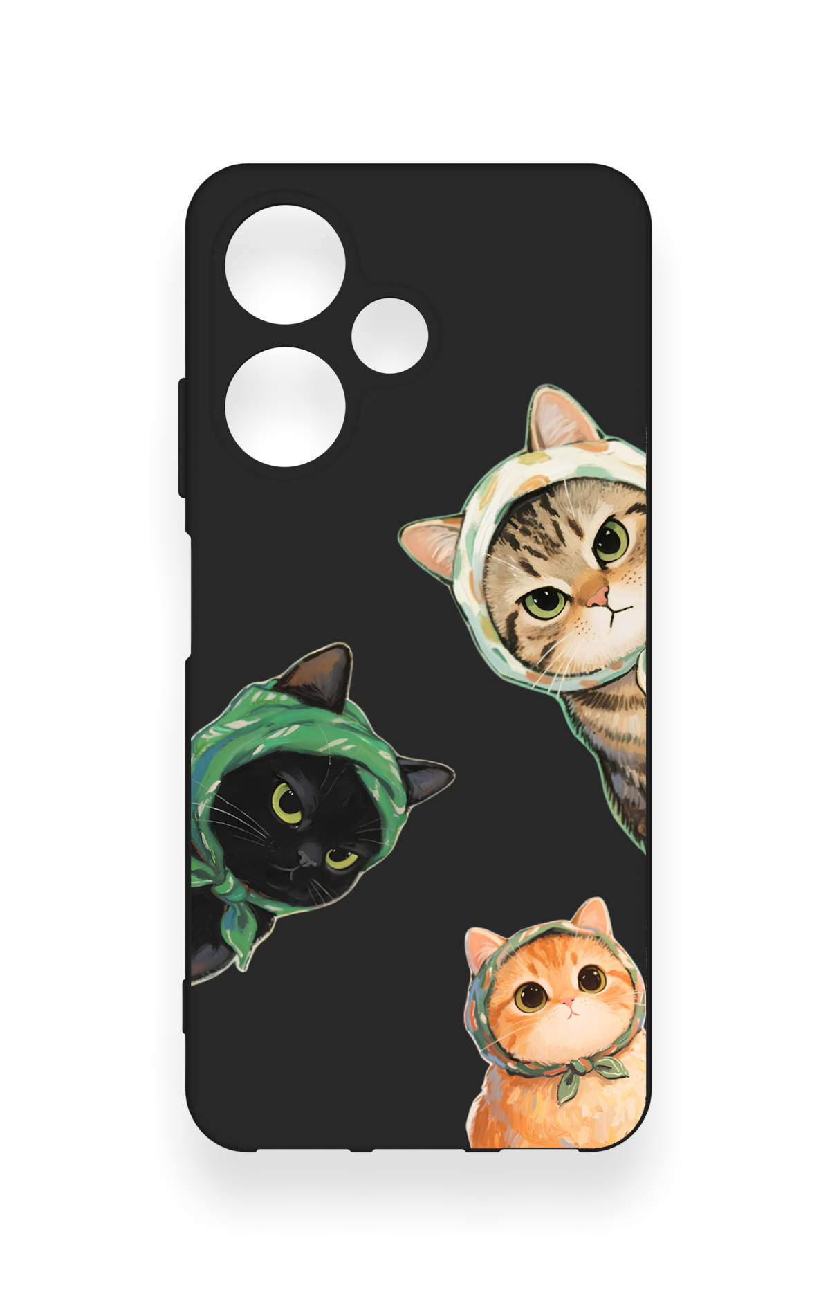 İnfinix Hot 30i Uyumlu Kedi Ekibi Desenli Silikon Kılıf