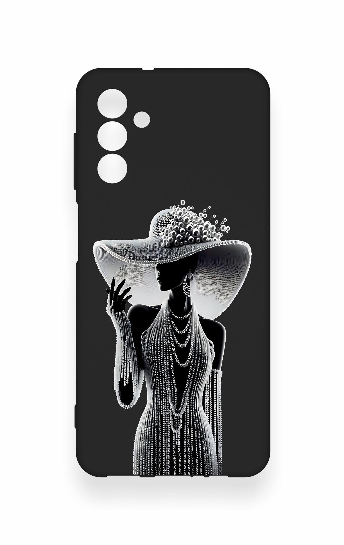 Samsung A04S Uyumlu Lady Desenli Silikon Kılıf