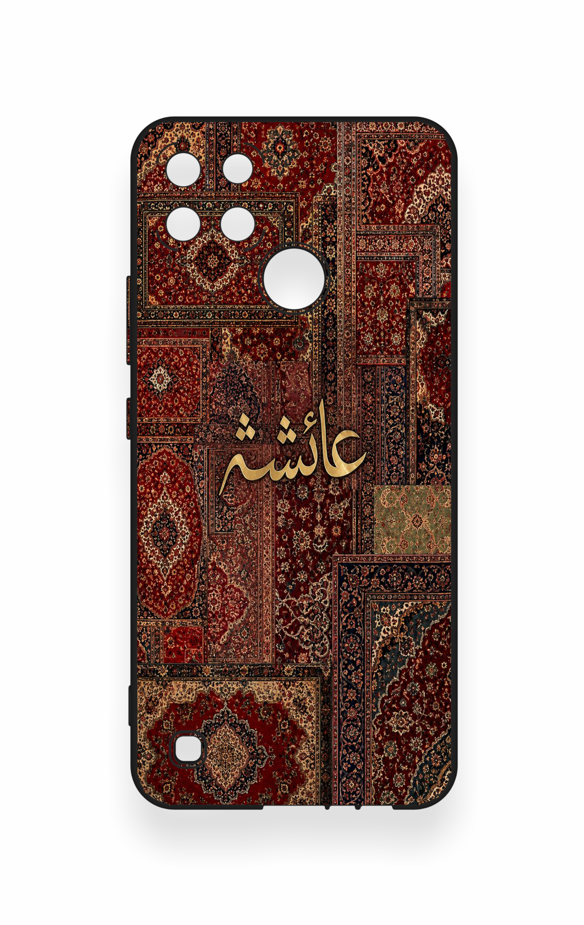 Realme C21Y Uyumlu Vintage Halı Desenli Silikon Kılıf