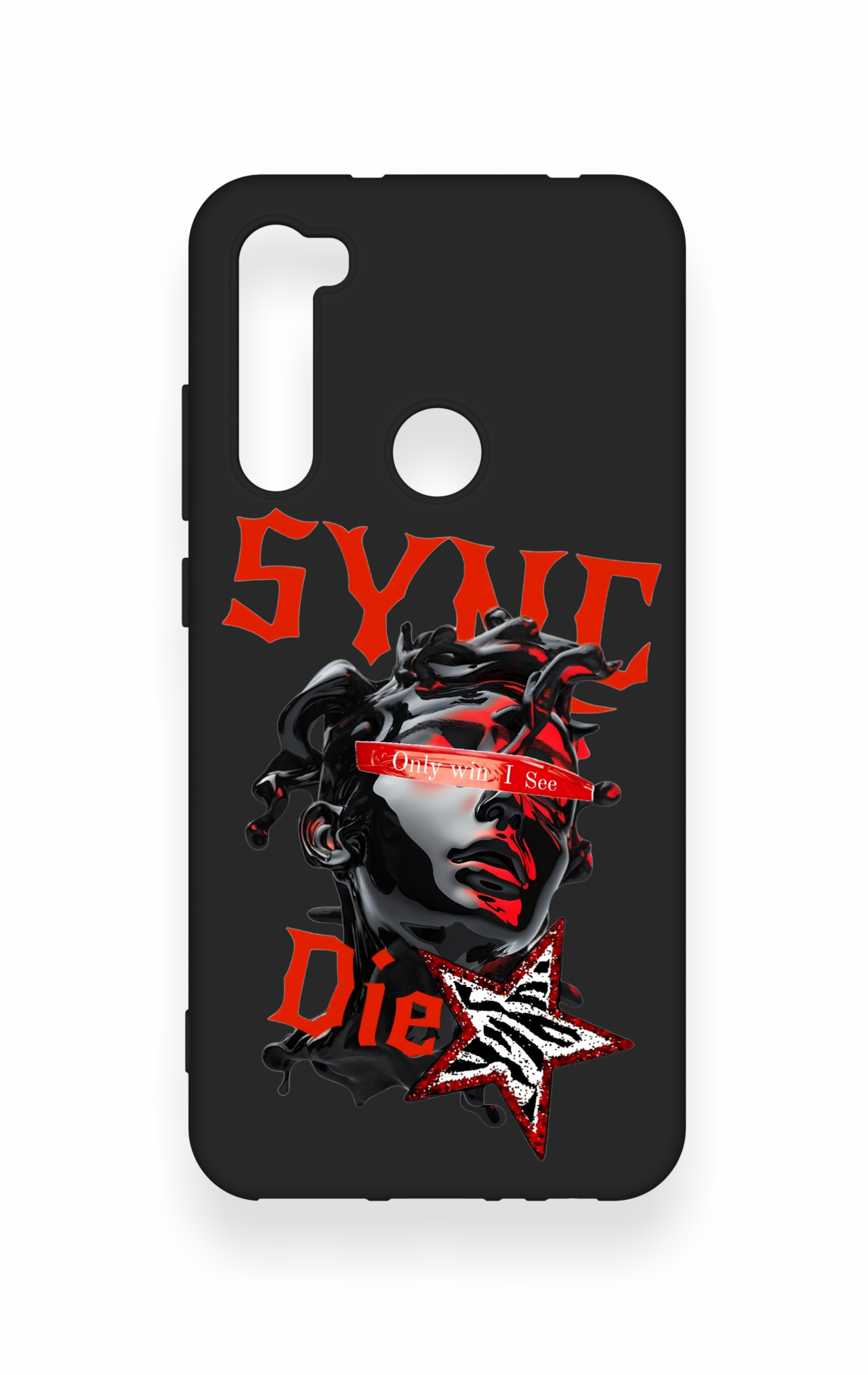 Redmi Note 8 Uyumlu Sync Die Desenli Silikon Kılıf