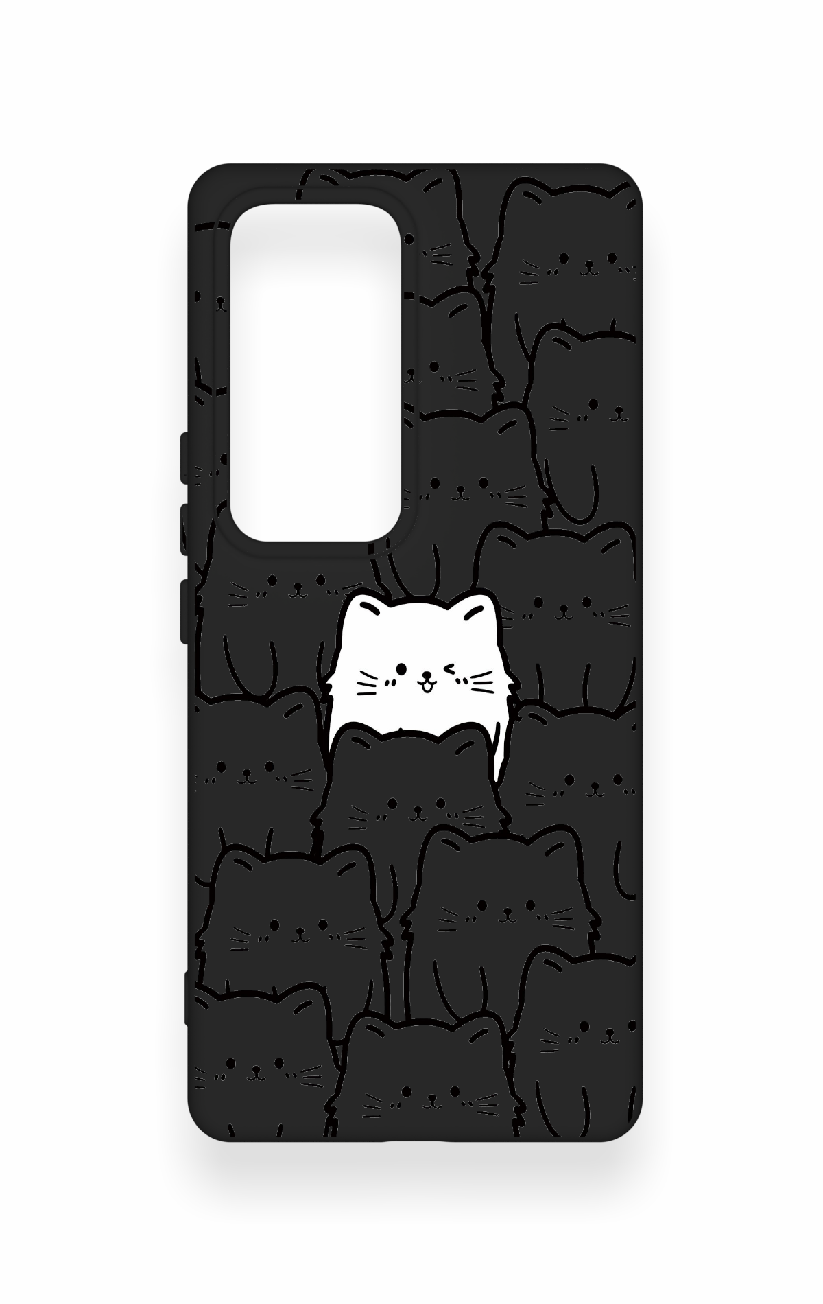 Vivo V30 Uyumlu Many Cats Desenli Silikon Kılıf
