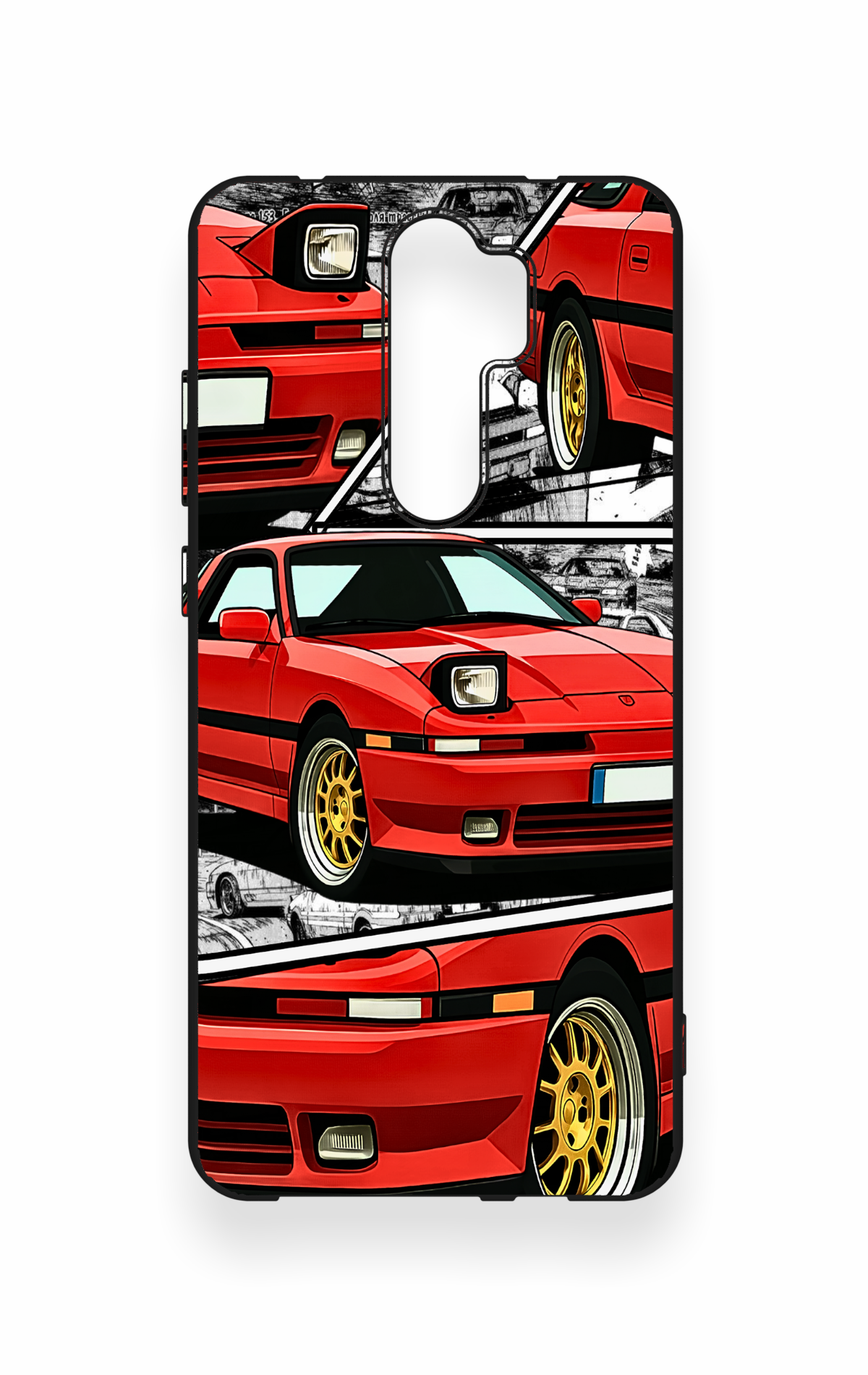 Redmi Note 8 Pro Uyumlu Kırmızı Supra Desenli Silikon Kılıf