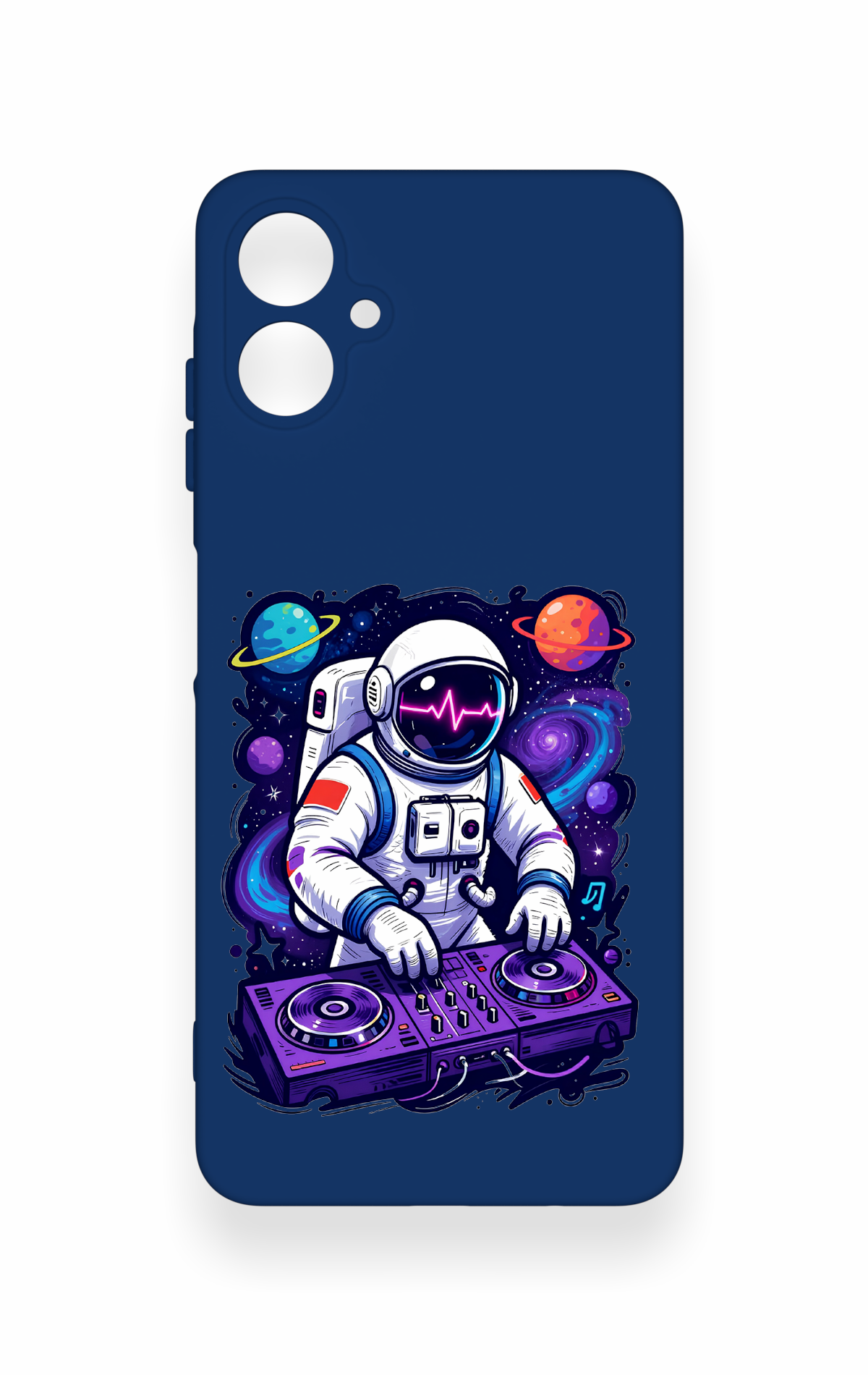 Samsung A06 Uyumlu Astronot DJ Desenli Silikon Kılıf