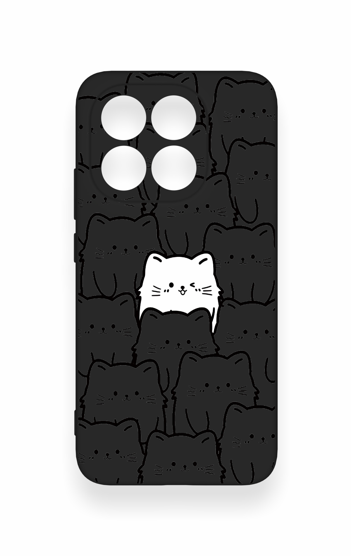 Mi 15T 5G Uyumlu Many Cats Desenli Silikon Kılıf