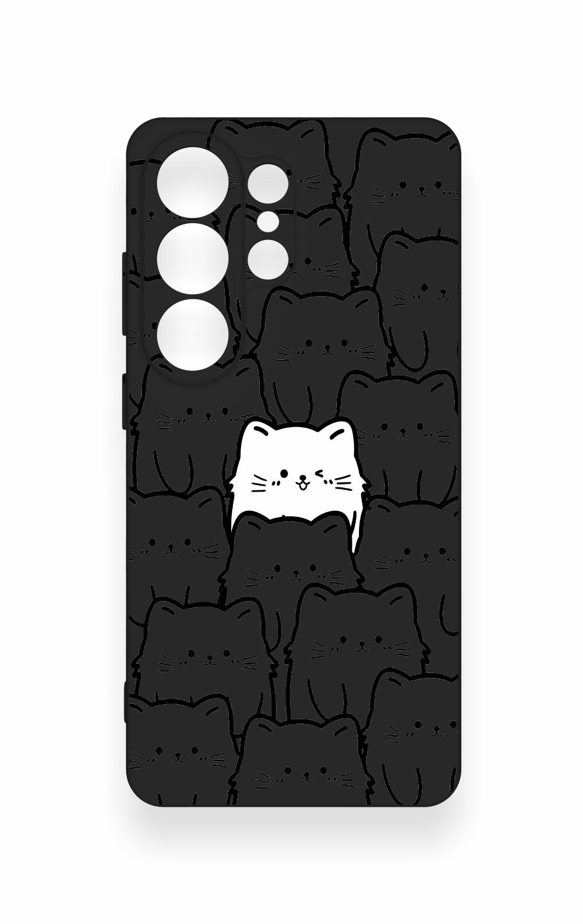 Samsung S26 Ultra Uyumlu Many Cats Desenli Silikon Kılıf