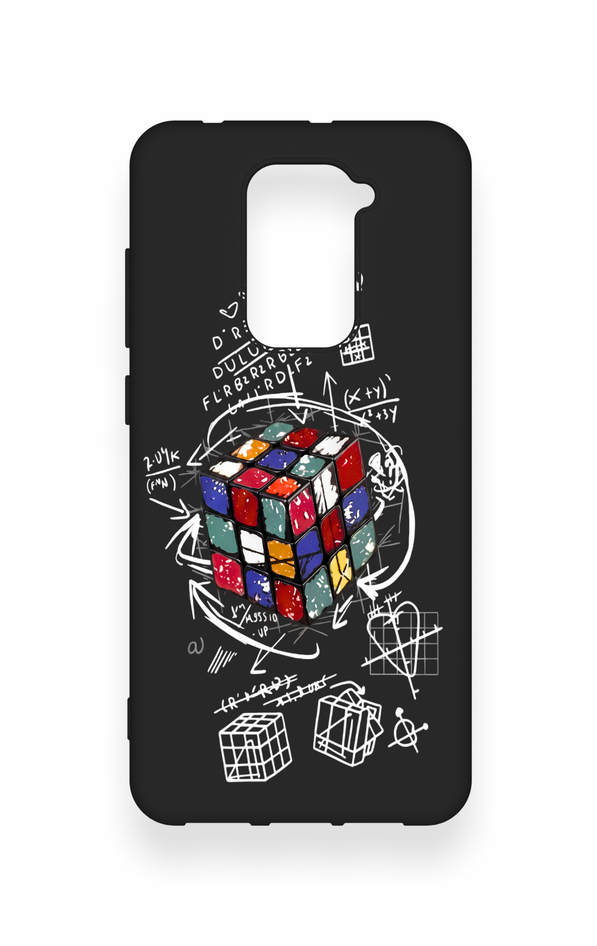 Redmi Note 9 Uyumlu Rubik Küb Desenli Silikon Kılıf