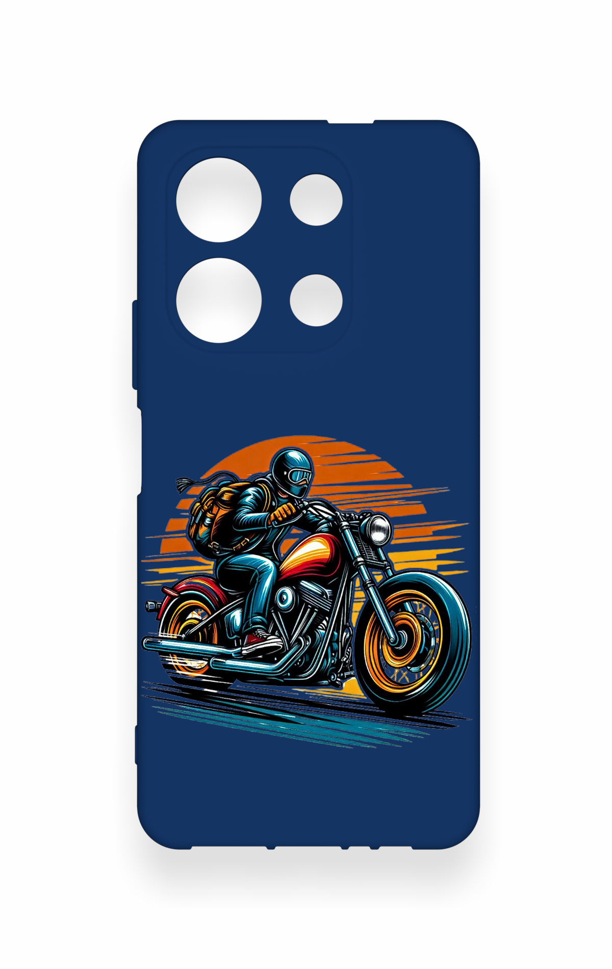İnfinix Note 30 Uyumlu Moto Rider Desenli Silikon Kılıf