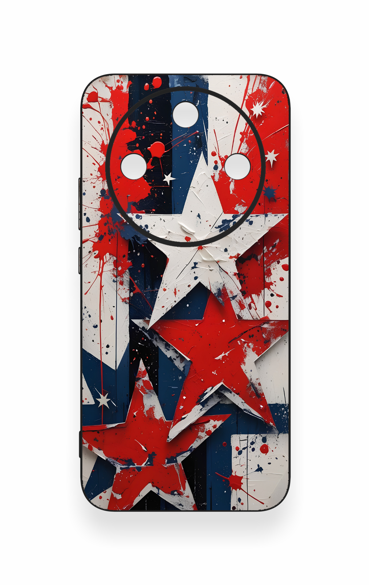 Honor Magic 8 Lite Uyumlu Star Flag Desenli Silikon Kılıf