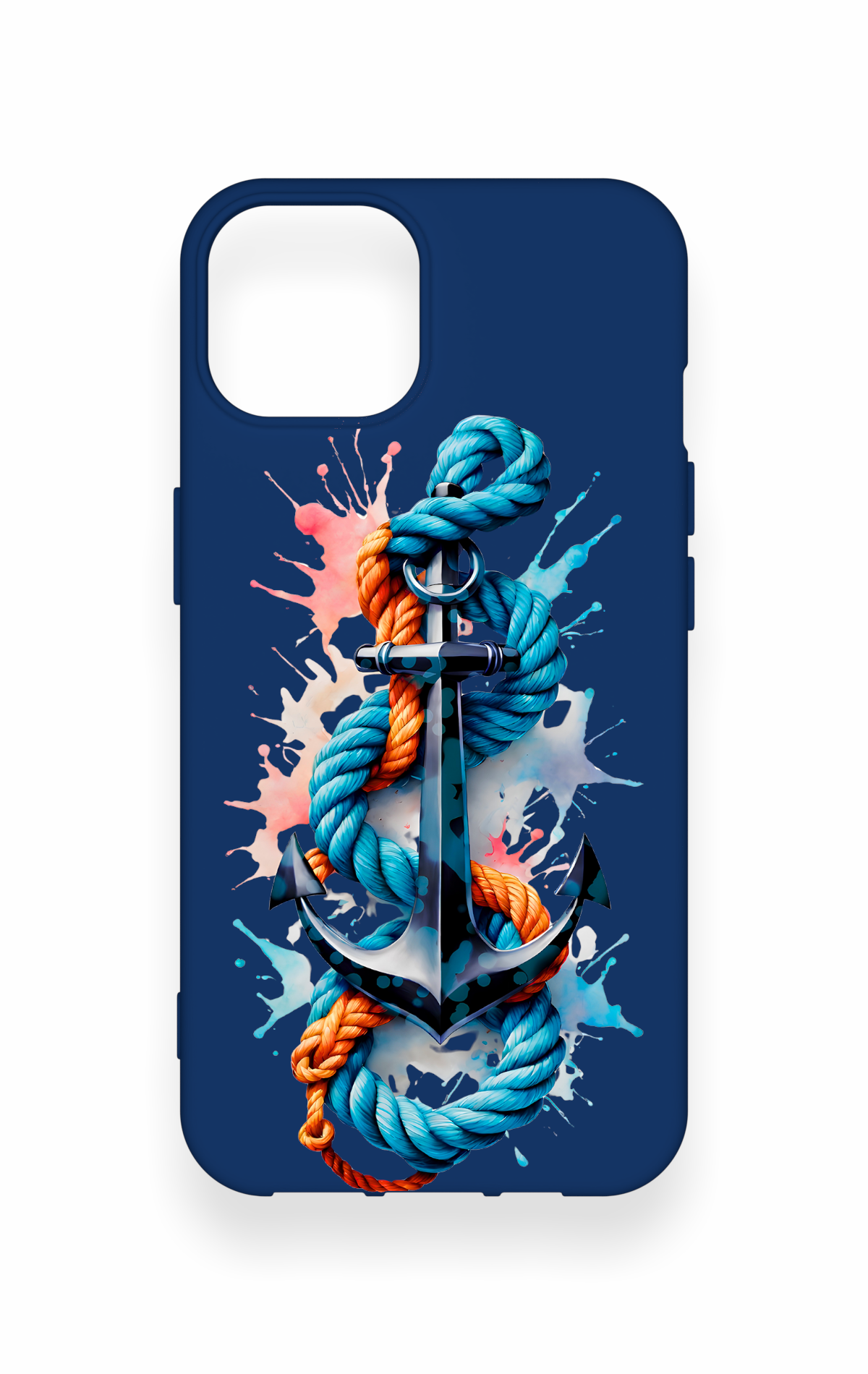 iPhone 14 Uyumlu Anchor Desenli Silikon Kılıf