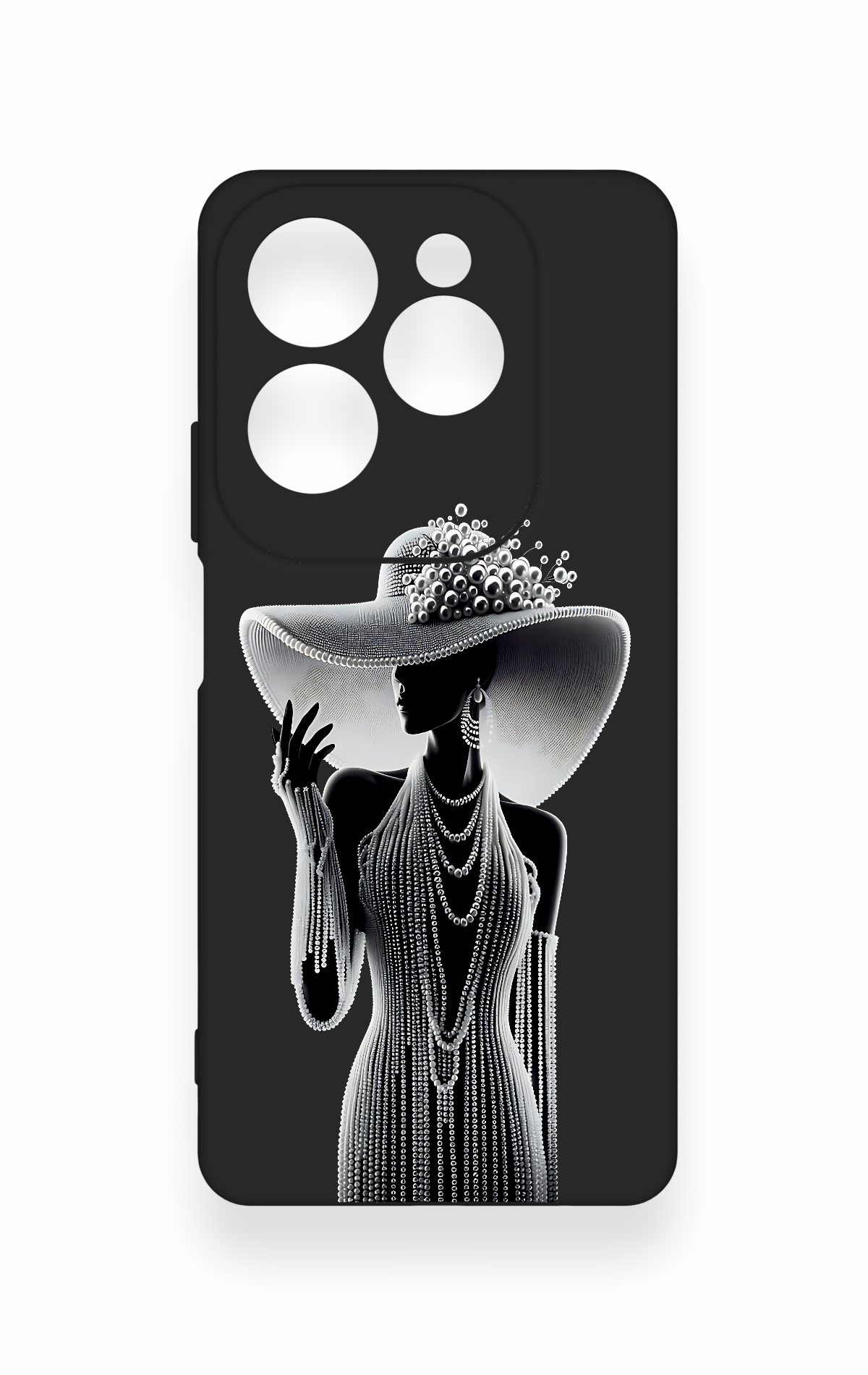 İnfinix Hot 40 Pro Uyumlu Lady Desenli Silikon Kılıf
