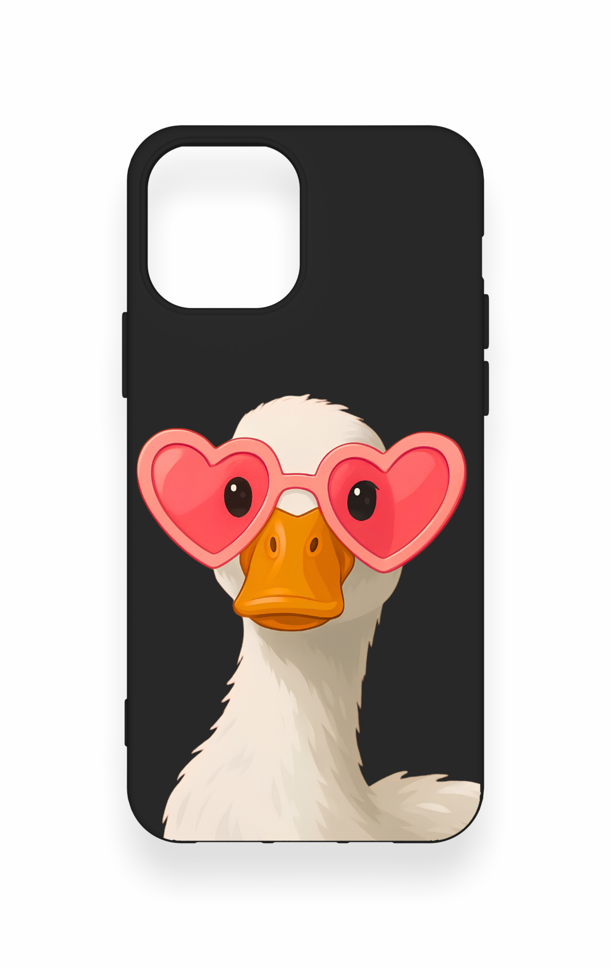 iPhone 12-12PRO Uyumlu Aşık Ördek Desenli Silikon Kılıf