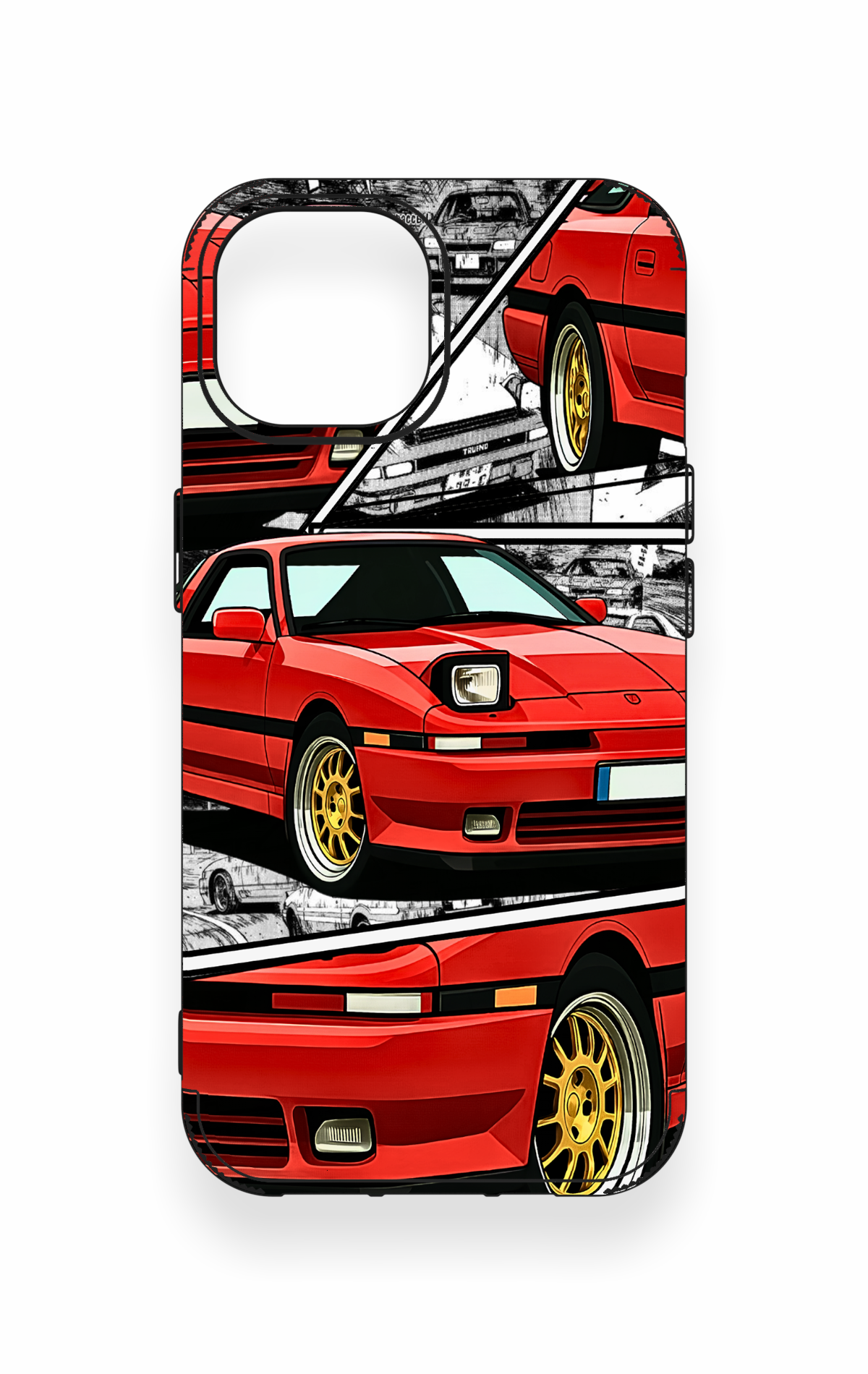 iPhone 15 Uyumlu Kırmızı Supra Desenli Silikon Kılıf