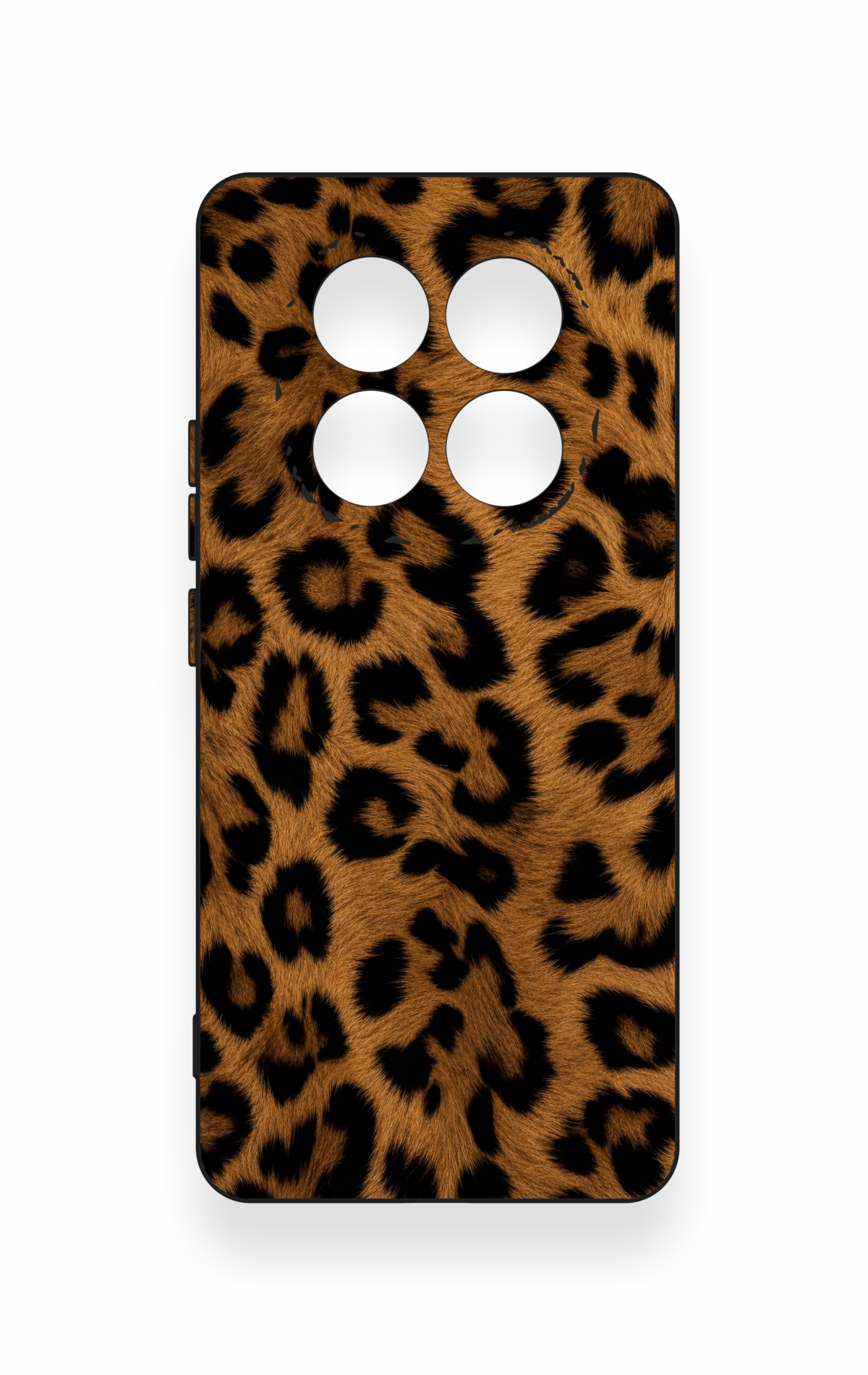 Redmi Note 14 Pro 5G Uyumlu Koyu Leopar Deri Desenli Silikon Kılıf