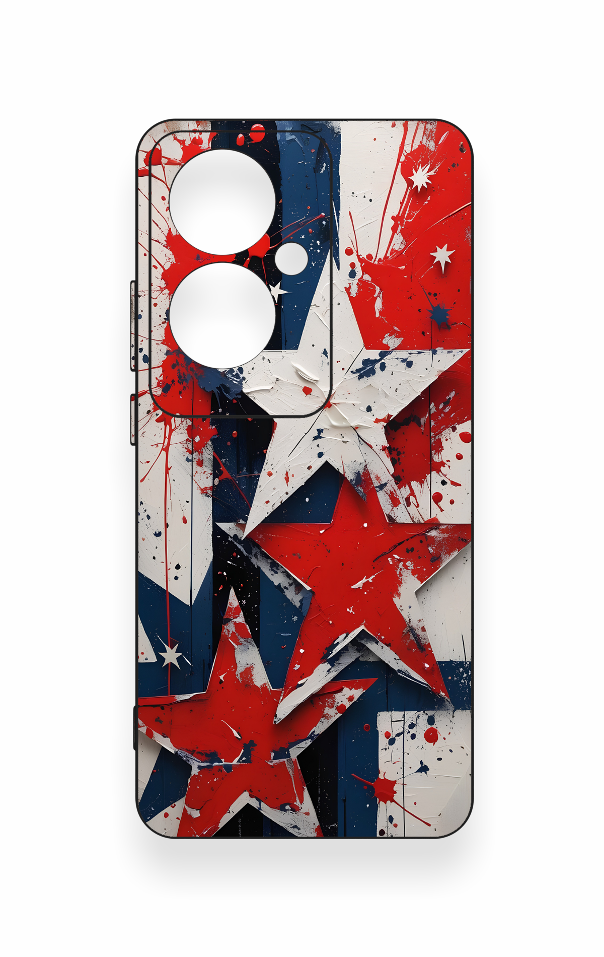 Oppo Reno 11F Uyumlu Star Flag Desenli Silikon Kılıf