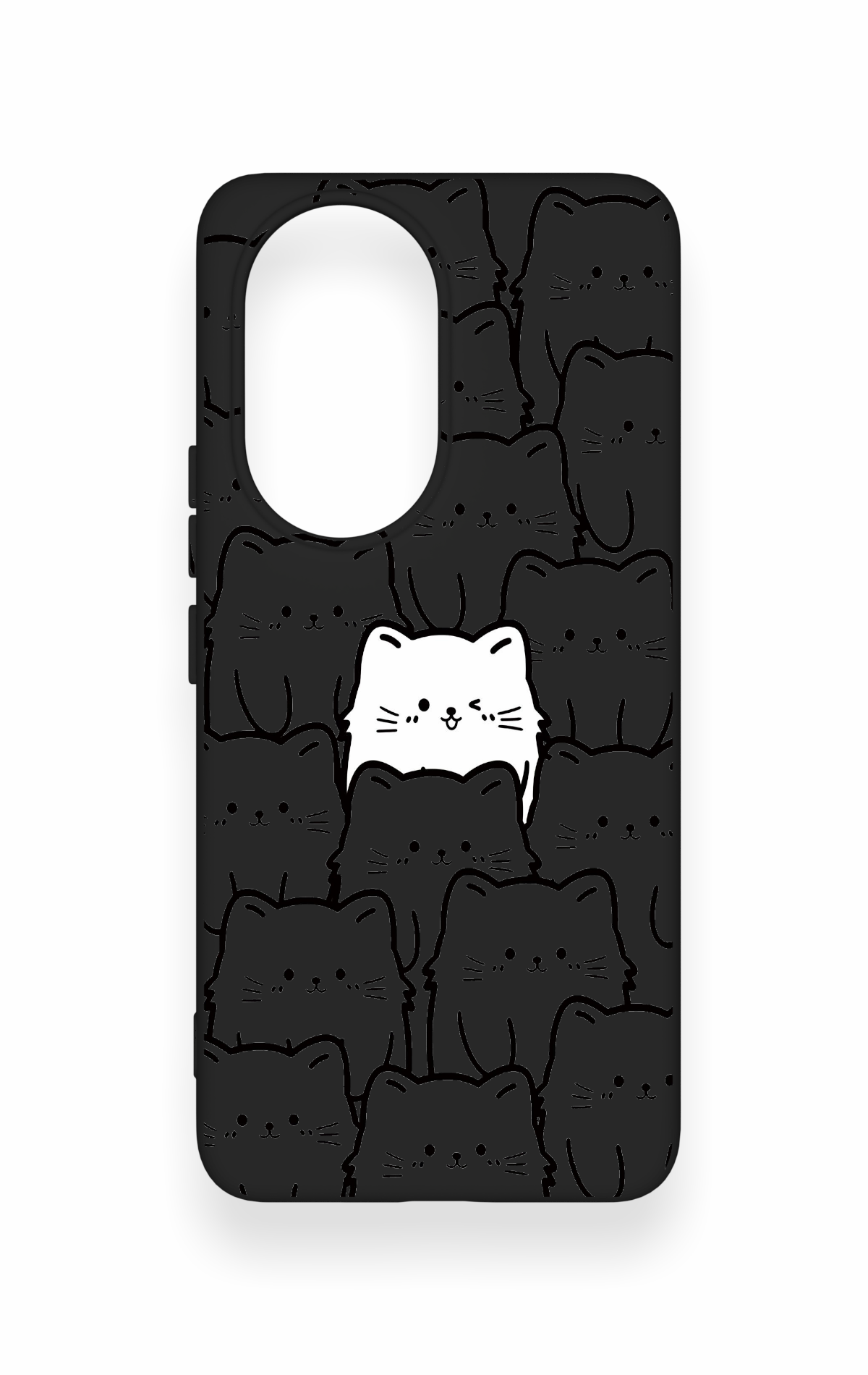 Honor 200 5G Uyumlu Many Cats Desenli Silikon Kılıf