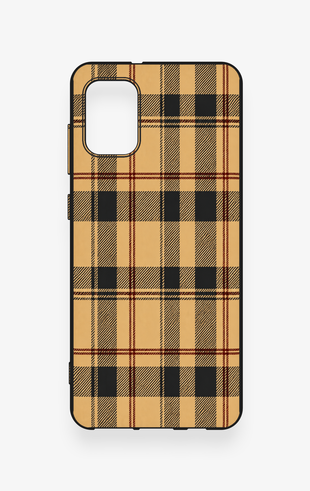Samsung A31 Uyumlu Burberry Ekose Desenli Silikon Kılıf