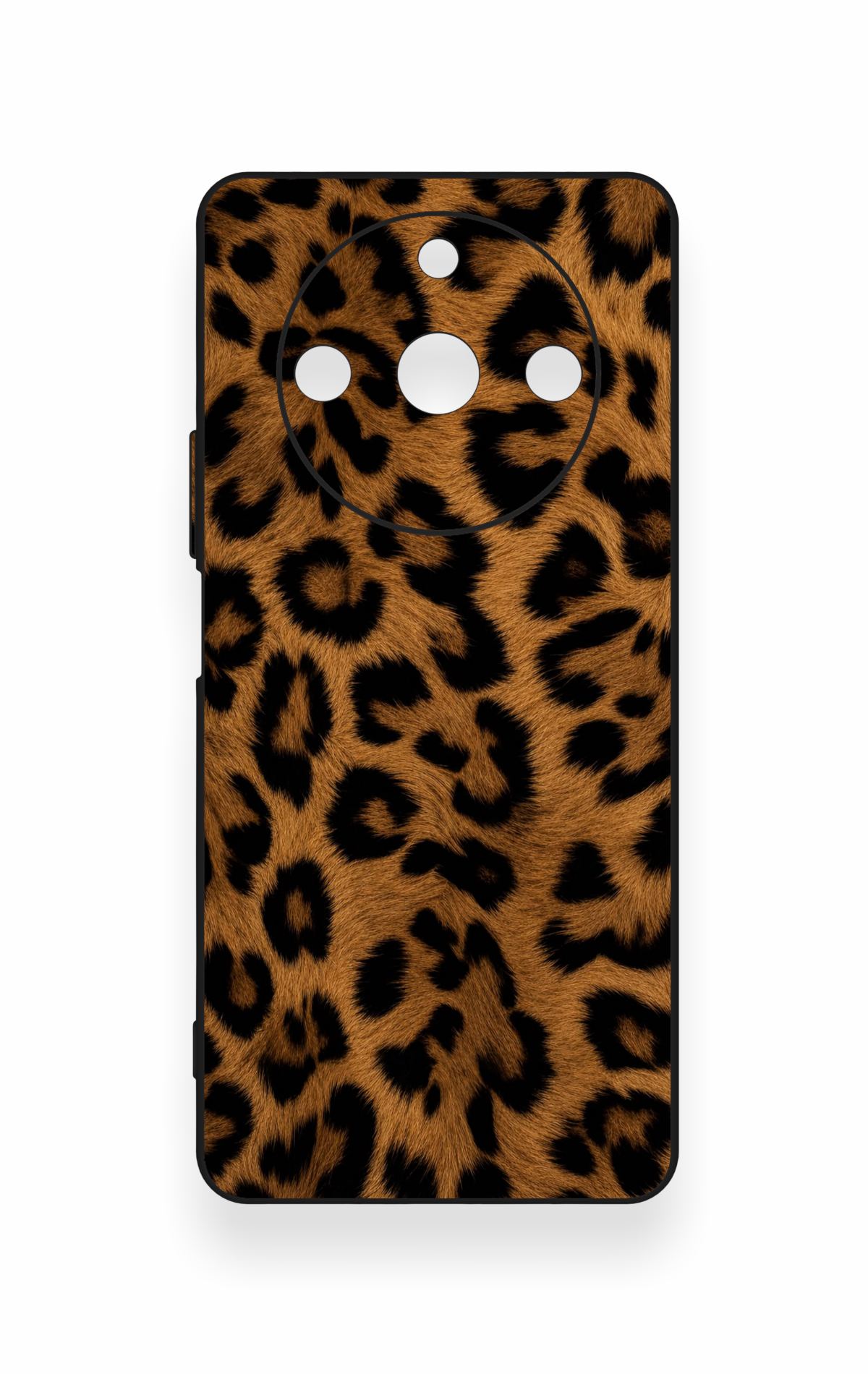 Realme 11 Pro Uyumlu Koyu Leopar Deri Desenli Silikon Kılıf