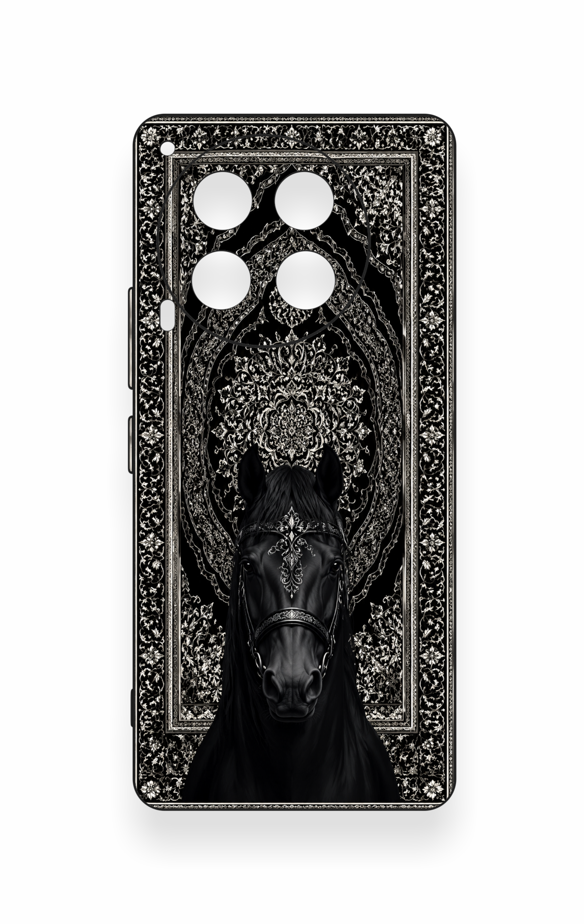 Tecno Camon 30 Uyumlu Etnik At Figürü Desenli Silikon Kılıf