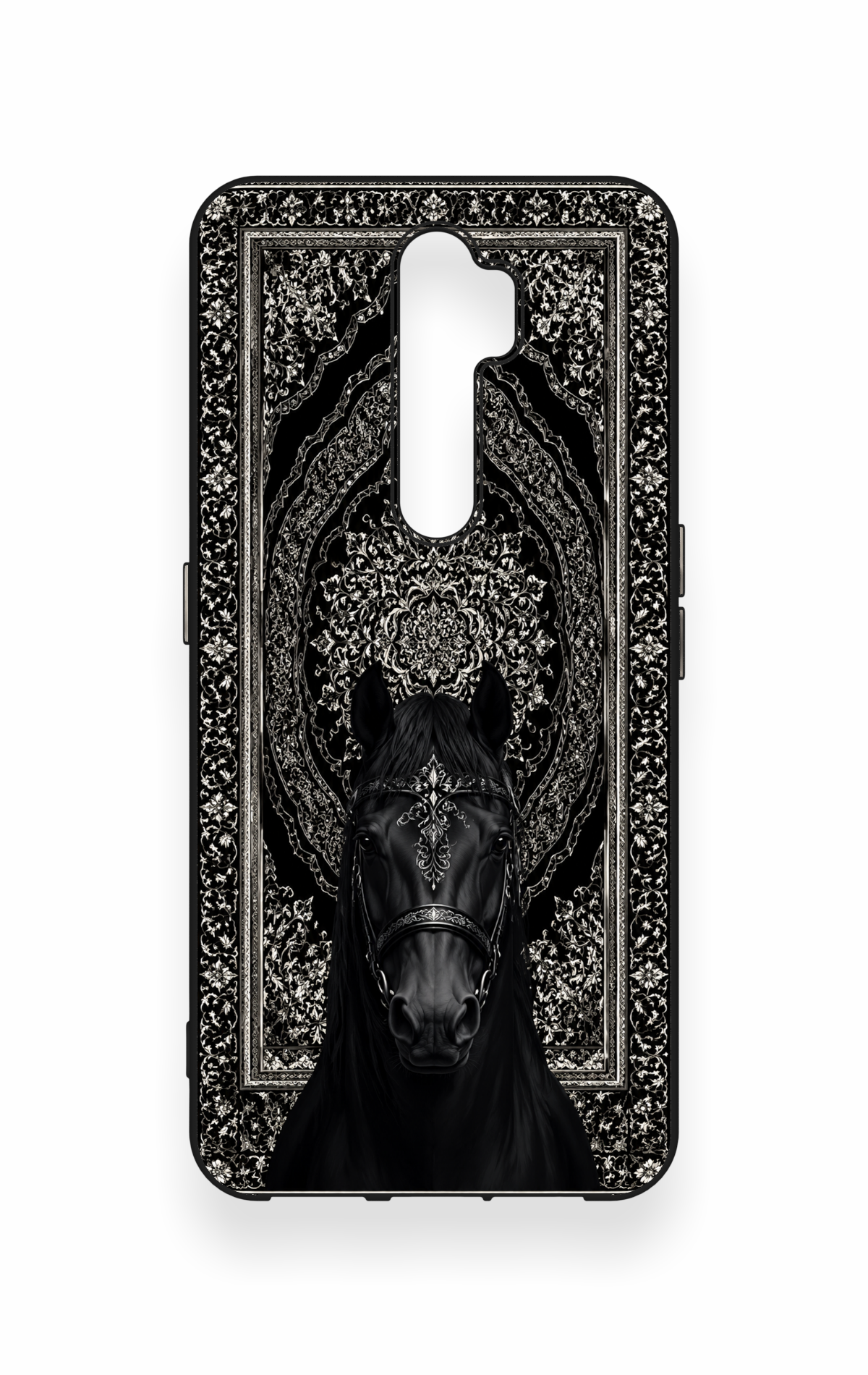 Oppo A5 2020 Uyumlu Etnik At Figürü Desenli Silikon Kılıf